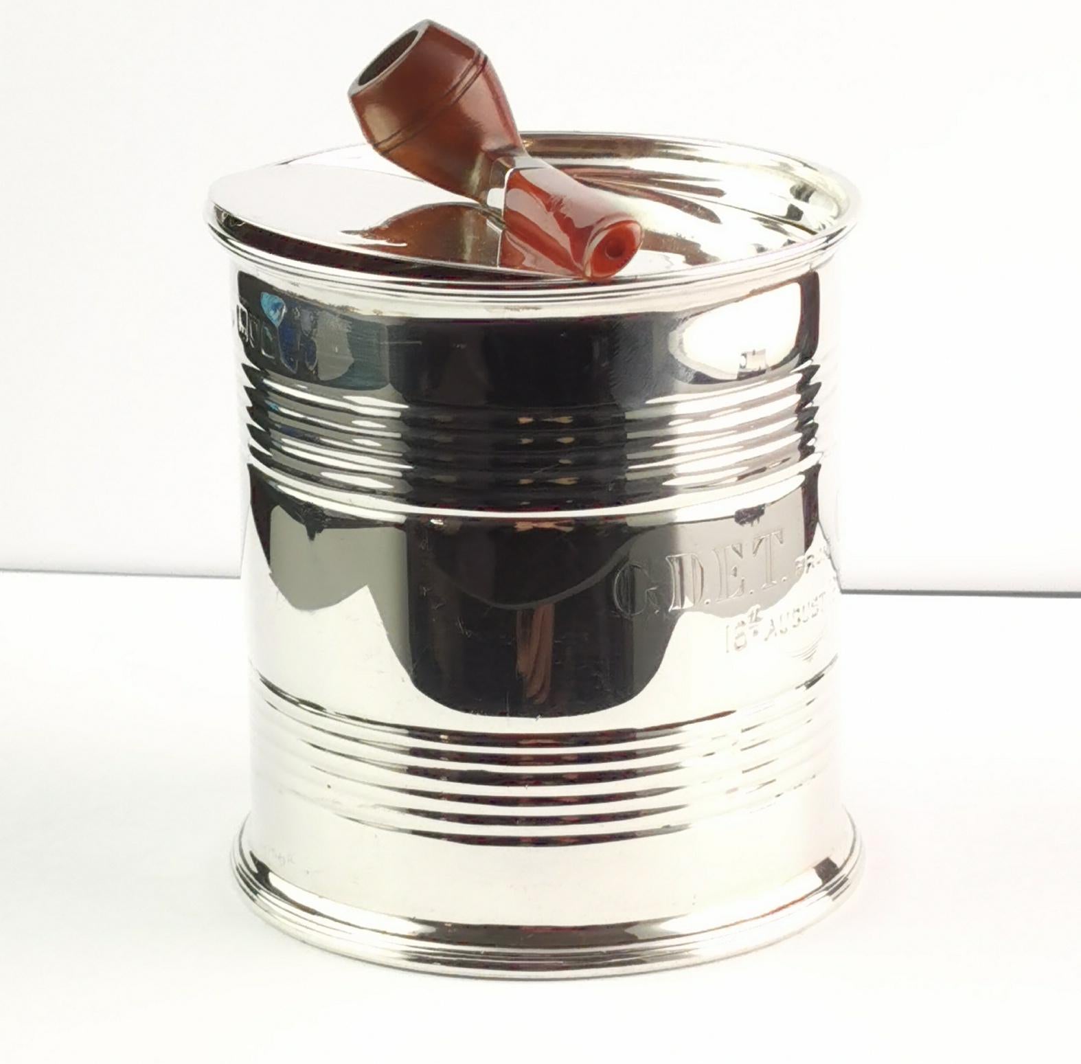 sterling silver tobacco tin