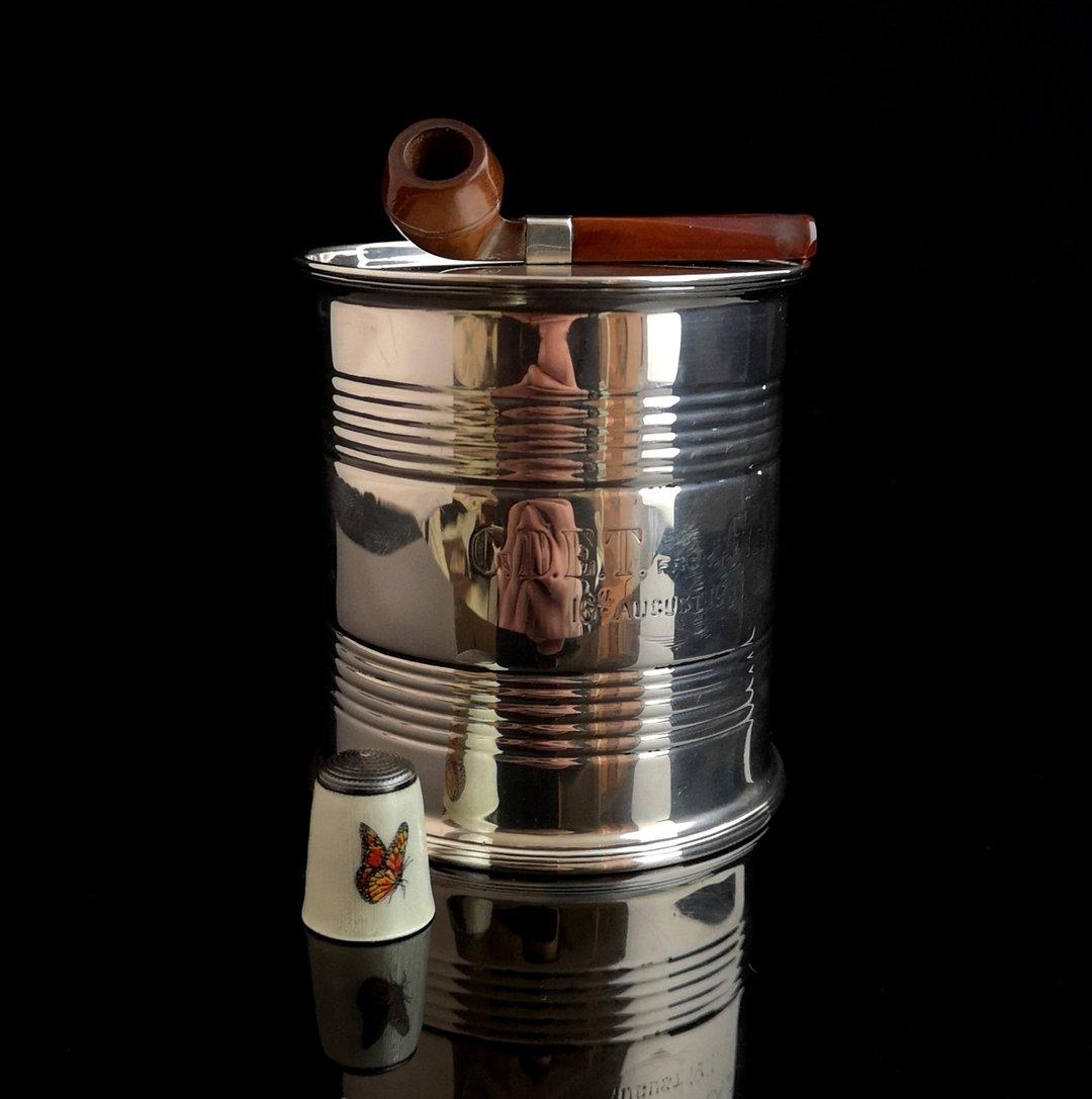 sterling silver tin can