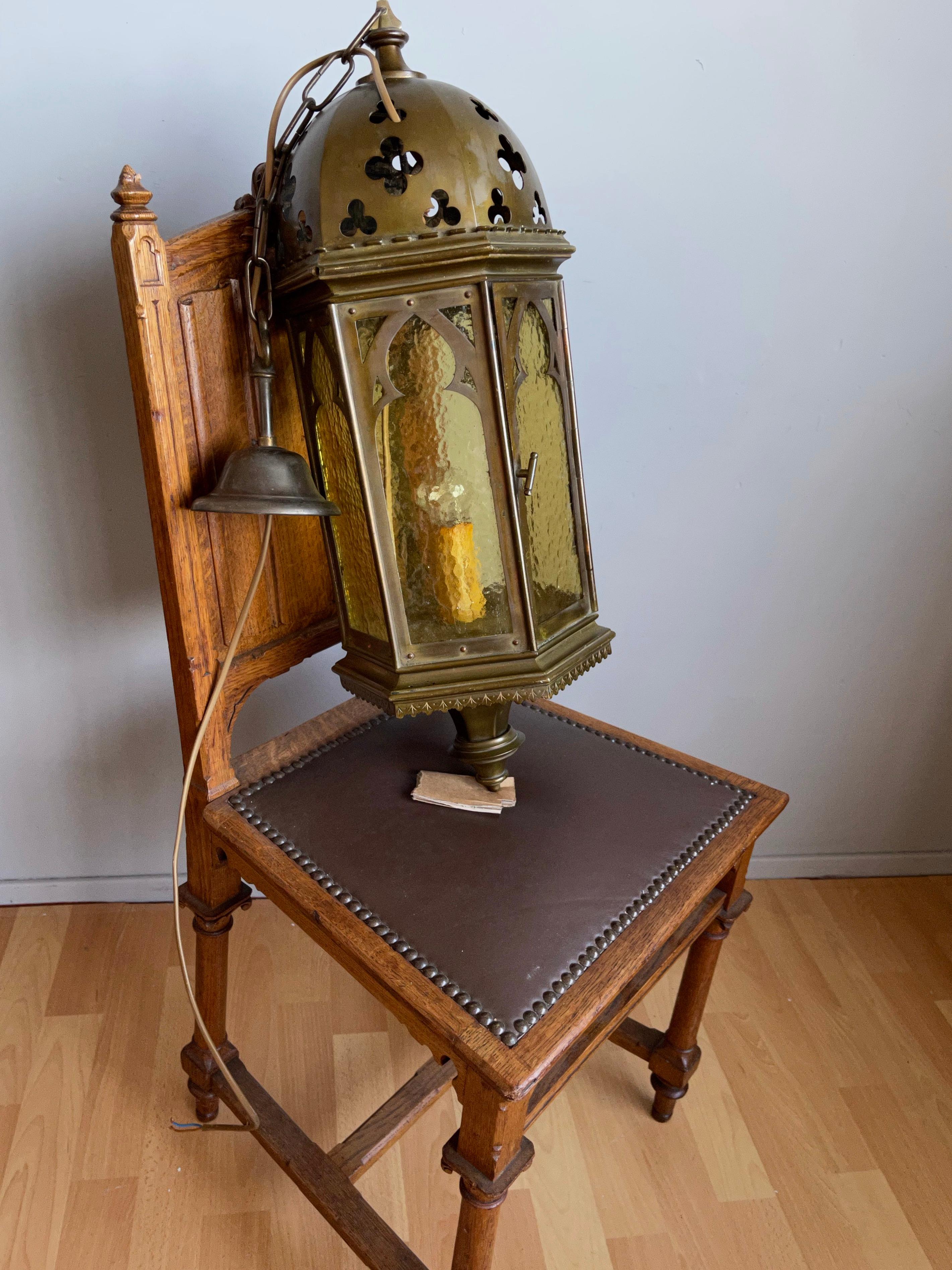 antique brass lantern