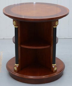 Rare Antique Swedish Biedermeier Birch Round Revolving Library Study Bookcase