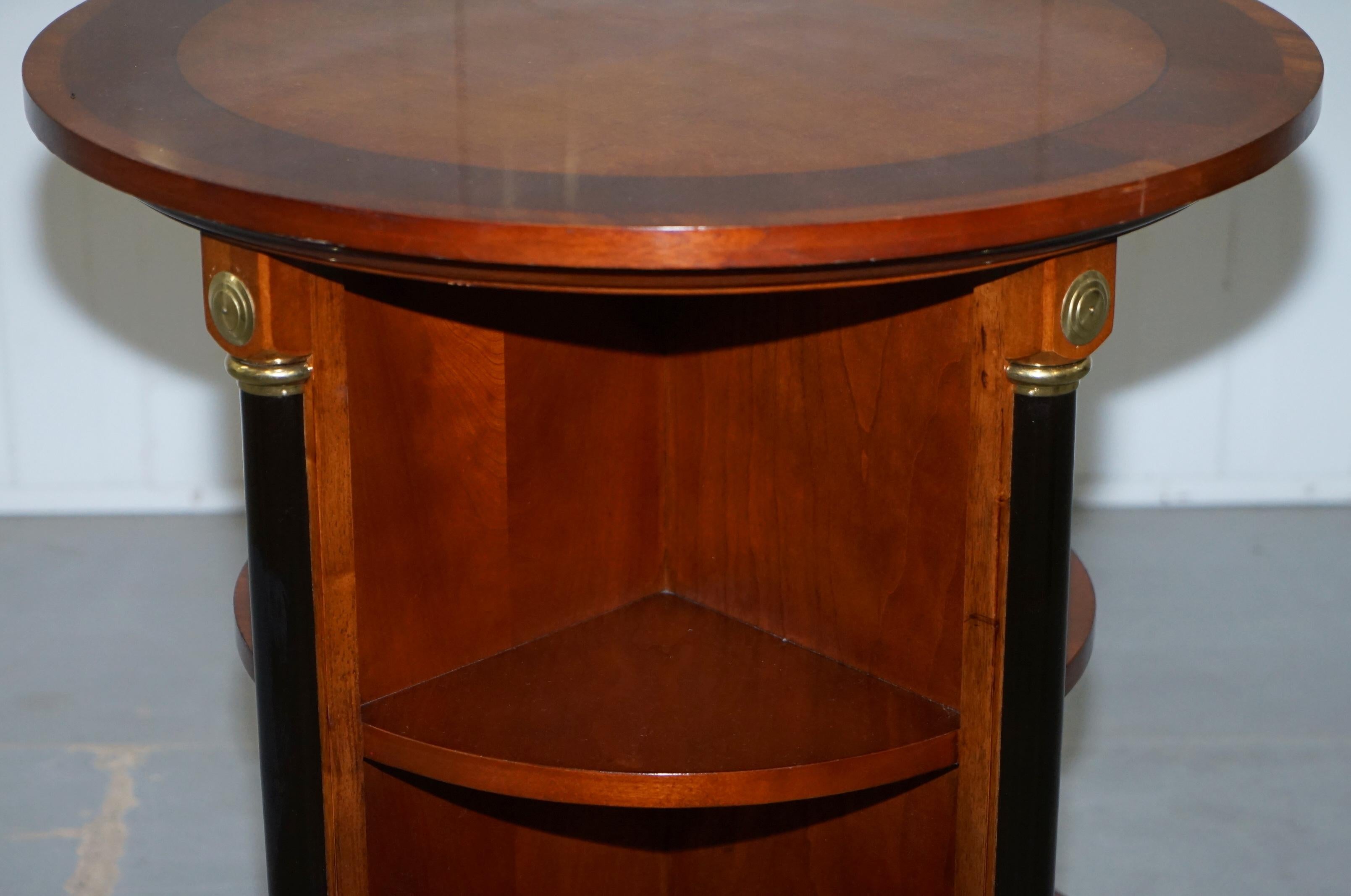 Rare Antique Swedish Biedermeier Birch Round Revolving Library Study Bookcase 2