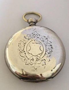 Rare Antique Swinging Pendulum Silver Pocket Watch
