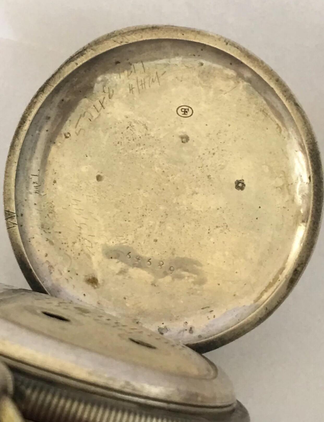 Women's or Men's Rare Antique Swinging Pendulum Silver Pocket Watch For Sale