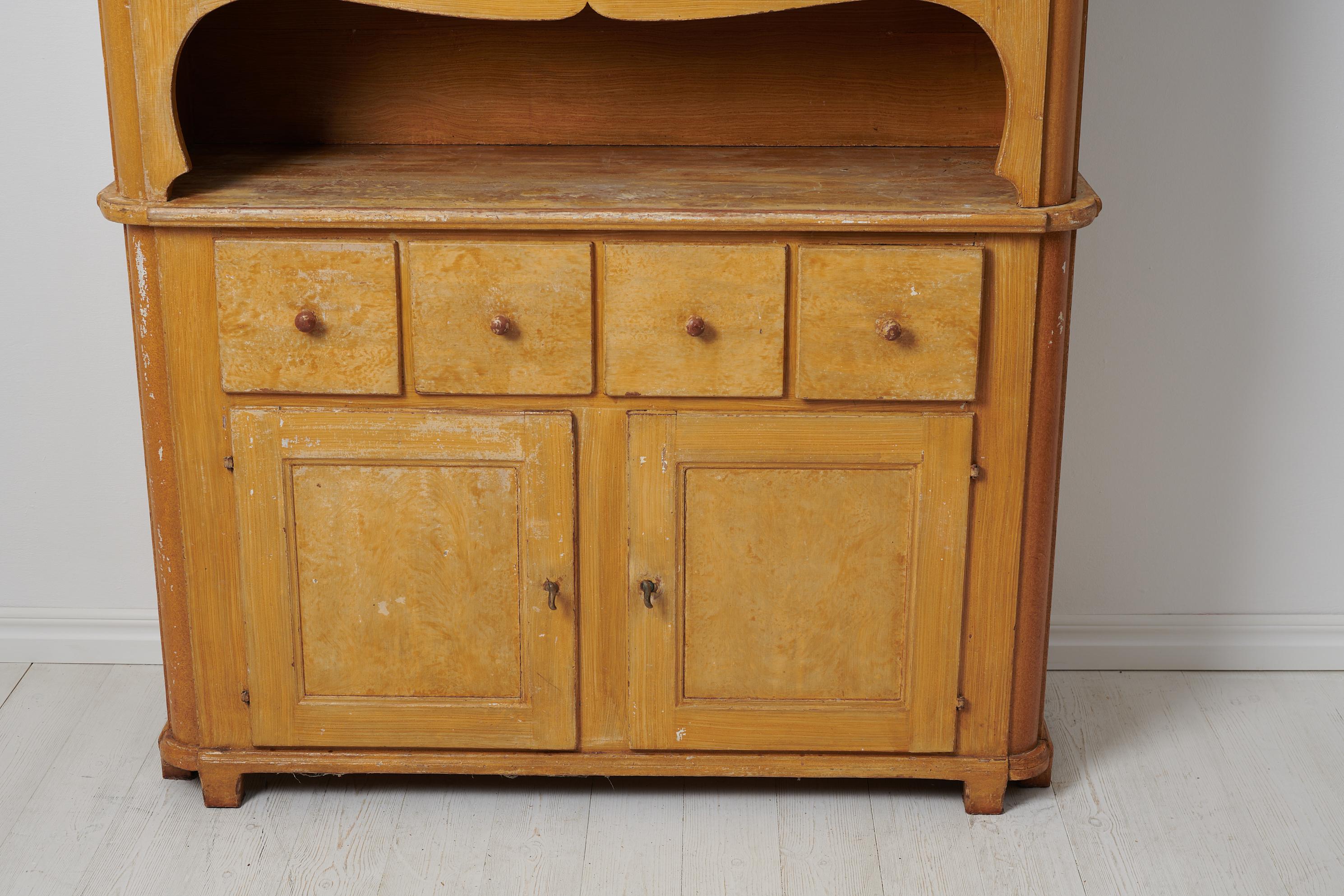 XIXe siècle Rare grand meuble de rangement ancien de style campagnard suédois du Nord en vente