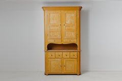 Rare Antique Tall Northern Swedish Country Cabinet