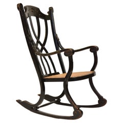 Rare Antique Thonet Art Nouveau Swing Rocking Chair 7401