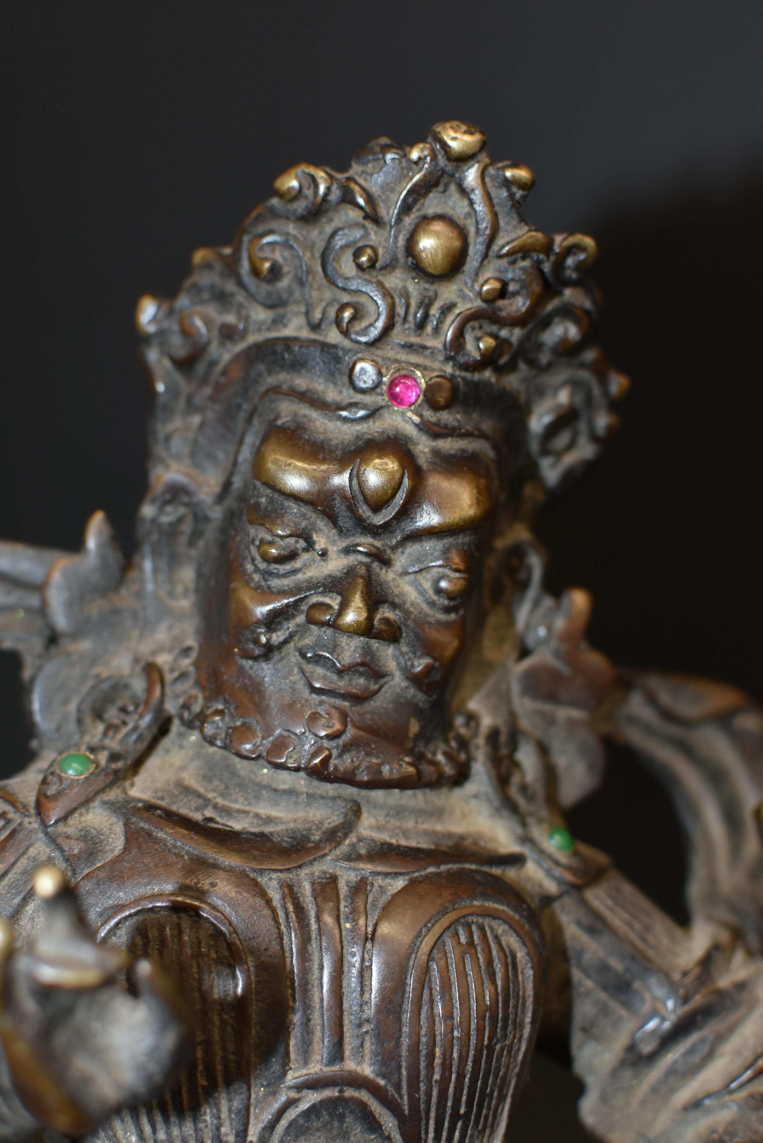 Rare Antique Tibetan Kubera Guardian of Wealth 5