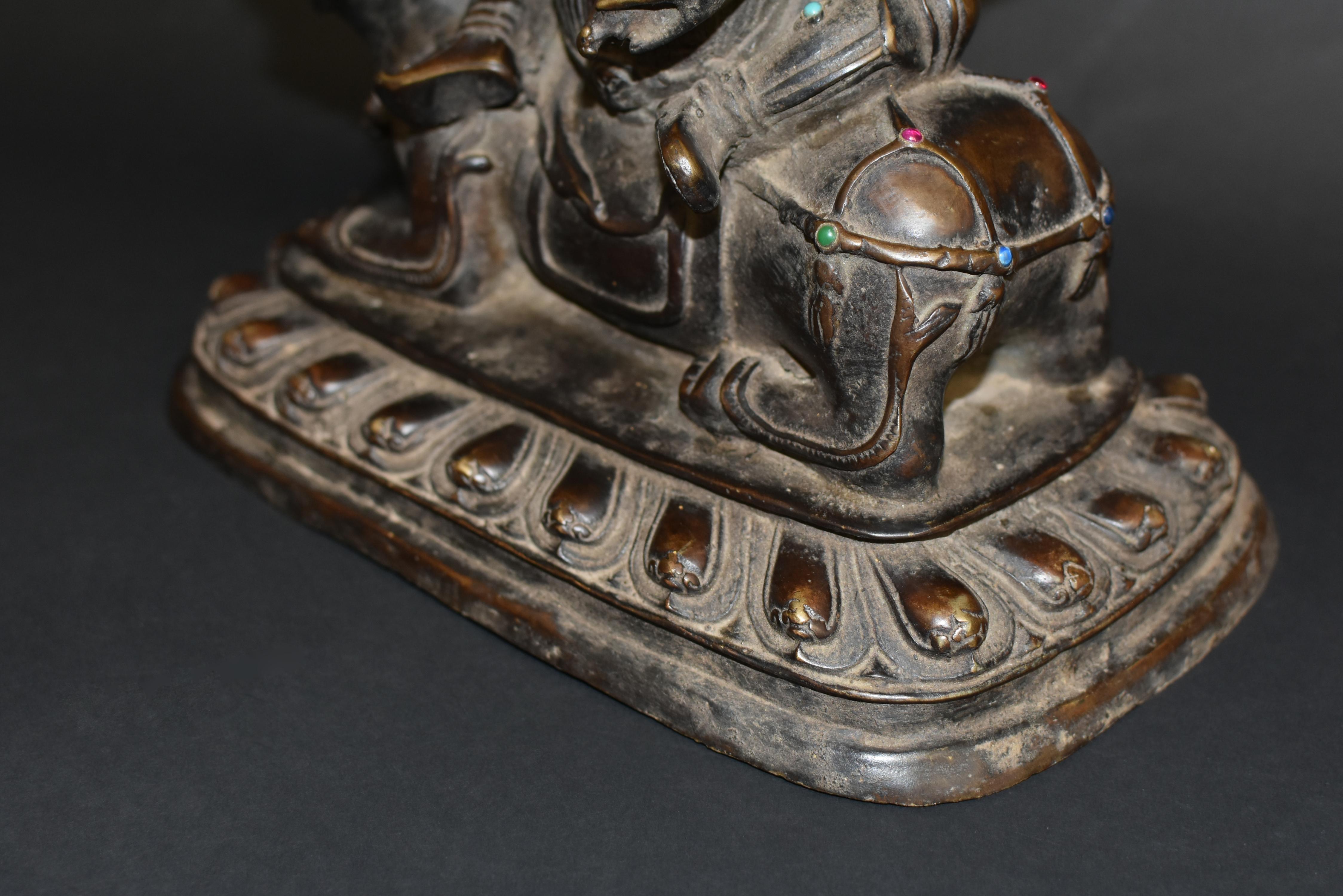 Rare Antique Tibetan Kubera Guardian of Wealth 1