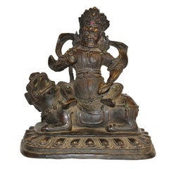 Rare Antique Tibetan Kubera Guardian of Wealth