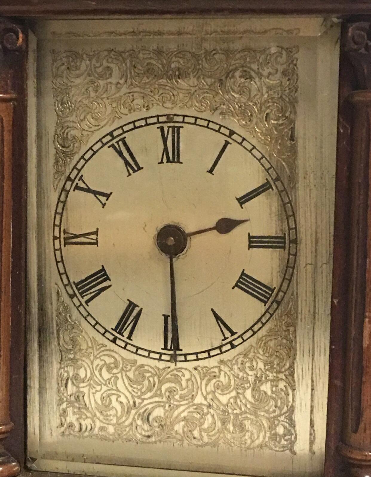 antique wood clock