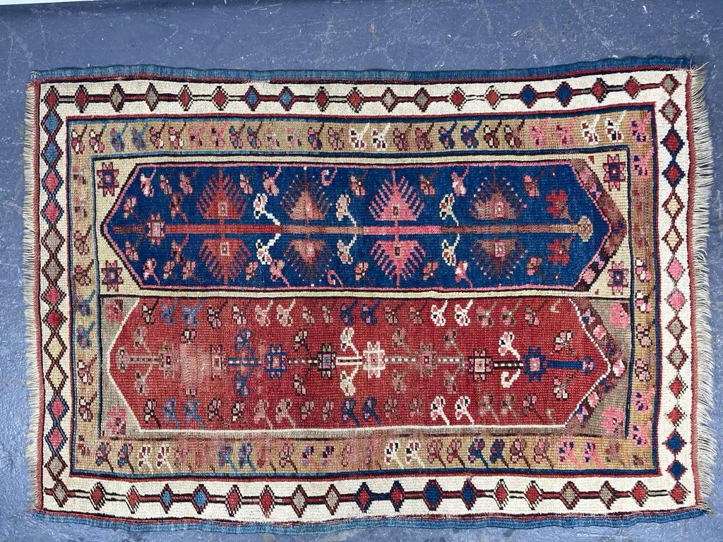  Seltene antike türkische MEGRI / MAKRI RUG  Südwest Anatolien 19. Jahrhundert im Zustand „Gut“ im Angebot in Buffalo, NY