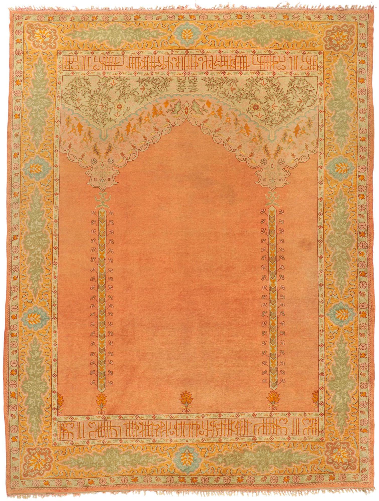 Rare tapis turc ancien d'Oushak d'Anatolie occidentale  en vente 3