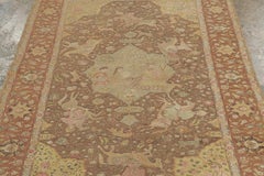 Rare Antique Turkish Rug Narrative Pictorials in Beige & Brown - Rug & Kilim