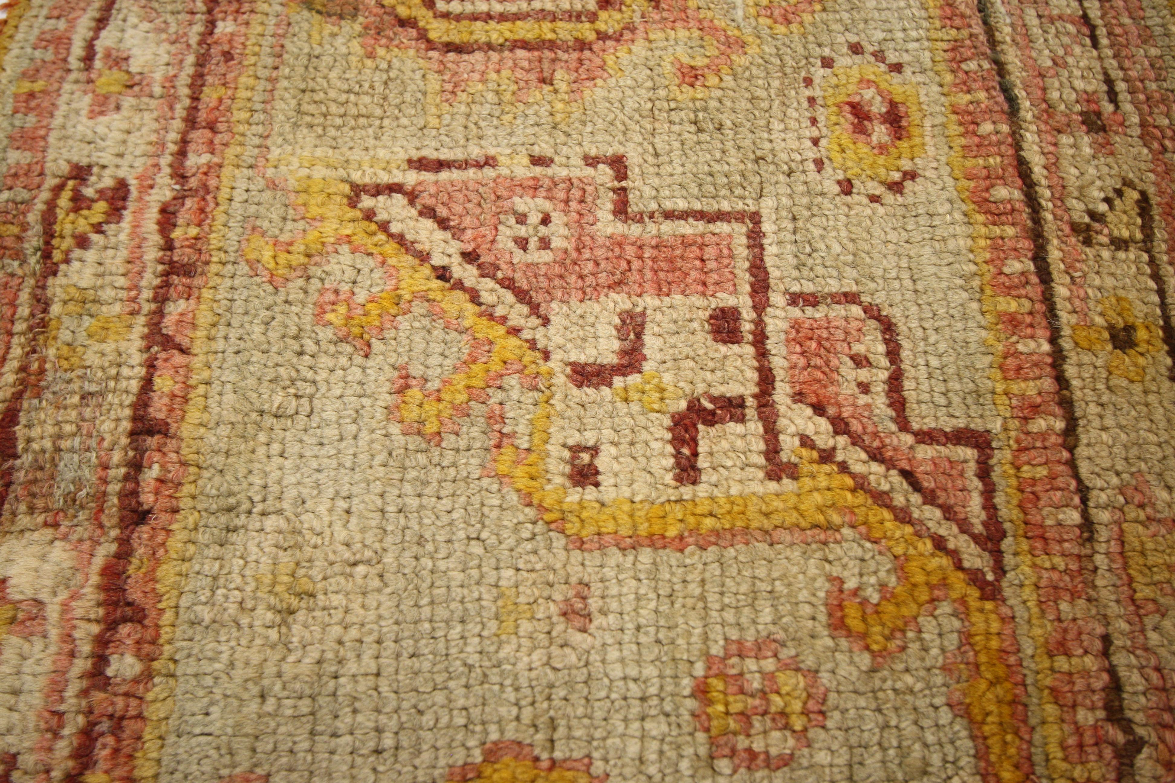 Rare Antique Turkish Sampler Wagireh Oushak Hallway Runner In Good Condition For Sale In Dallas, TX