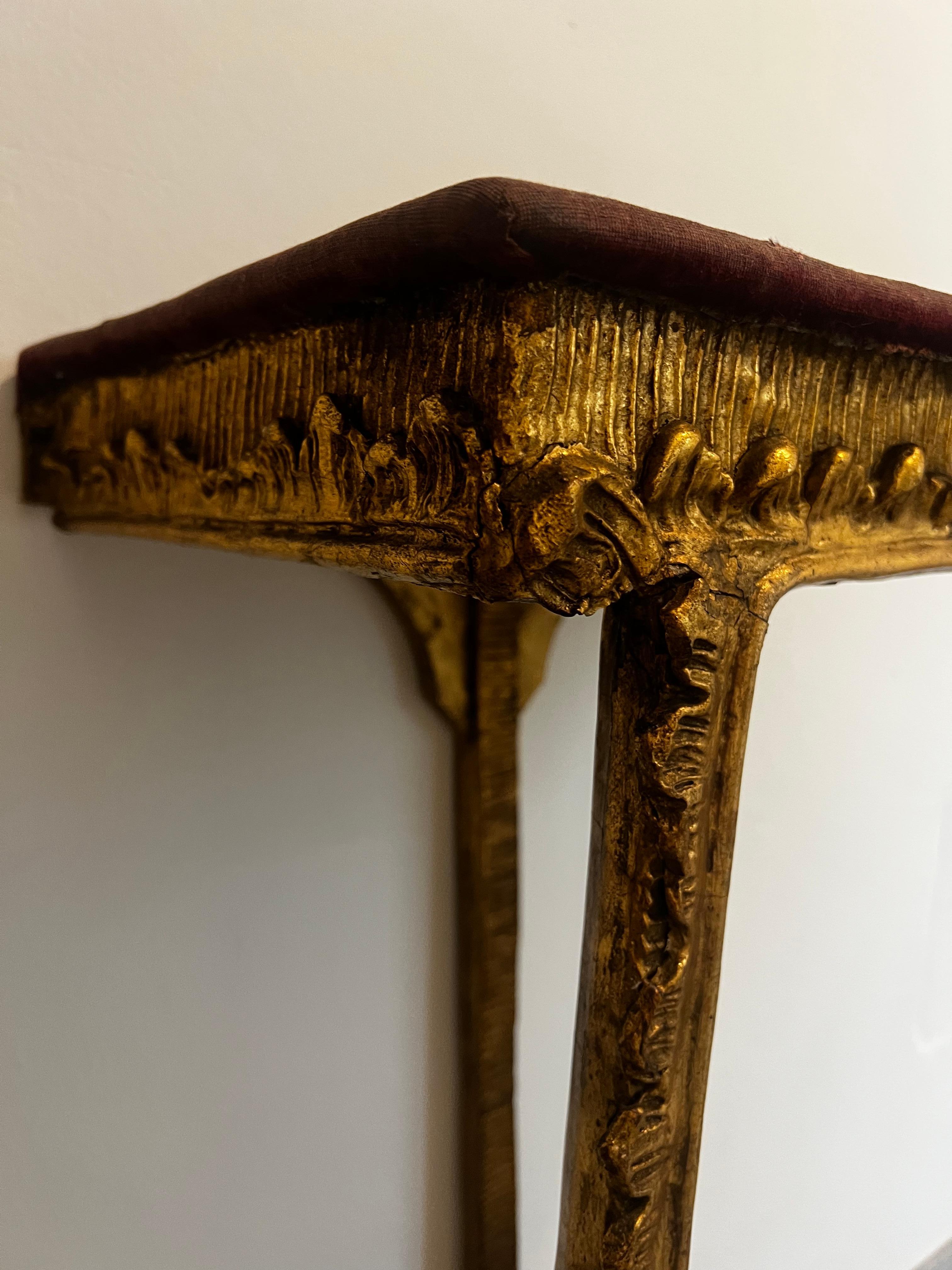 Gilt Rare Antique Venetian 18th Century Gold Gilded Console Table For Sale