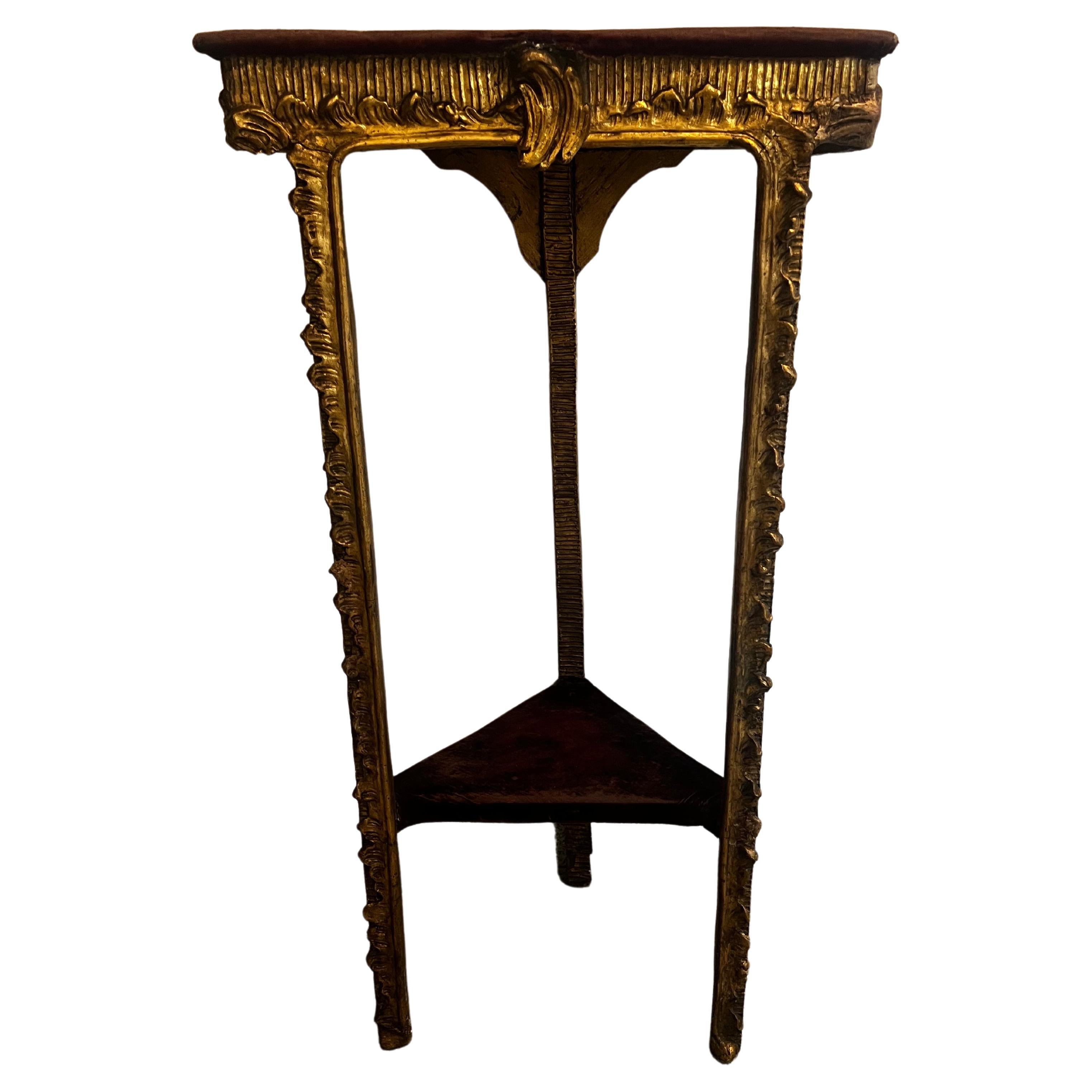 Rare Antique Venetian 18th Century Gold Gilded Console Table For Sale