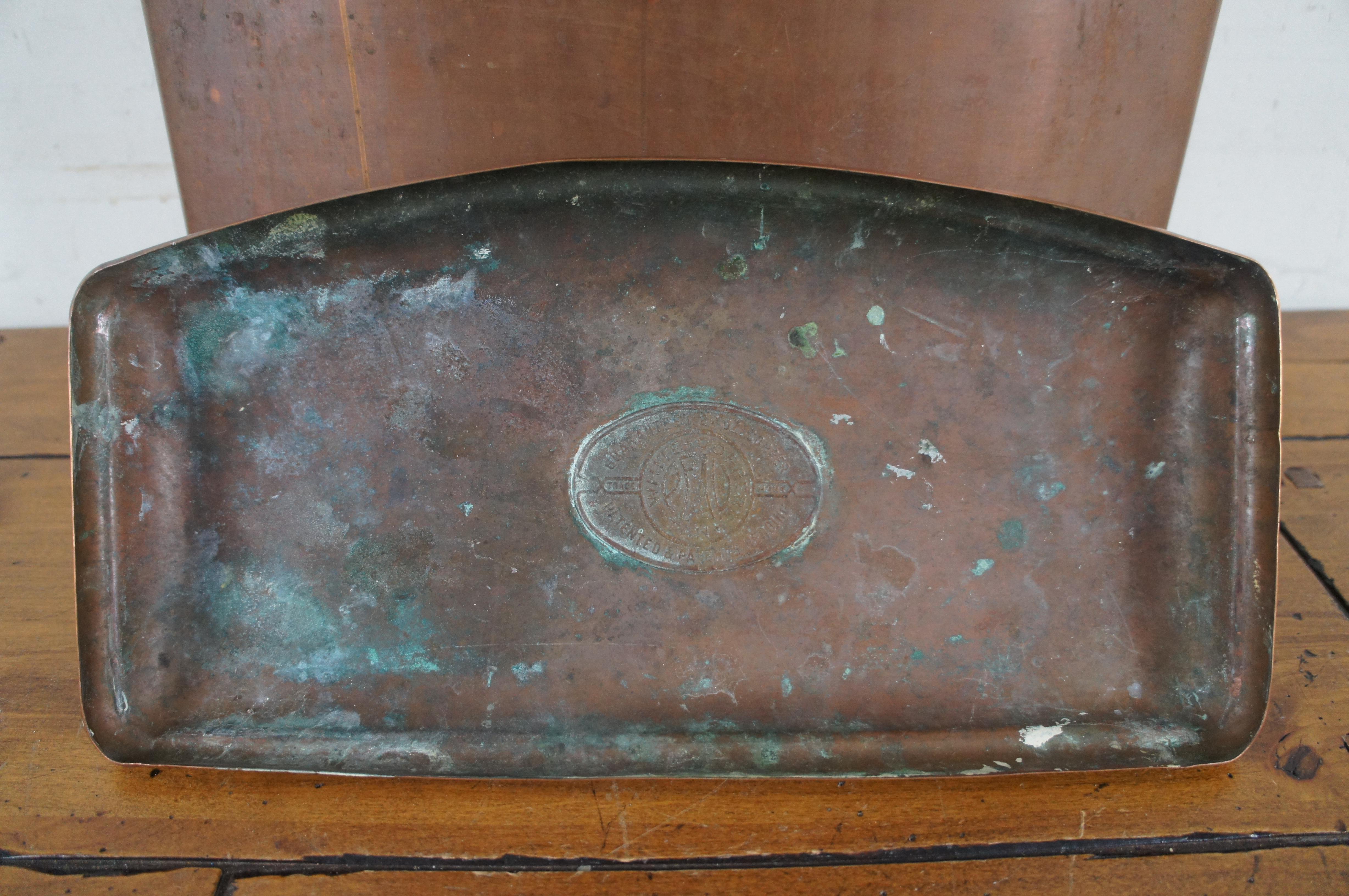 Seltene antike viktorianische weiße Kupfer-Toilettentank-Badflaschenhalterung, 17