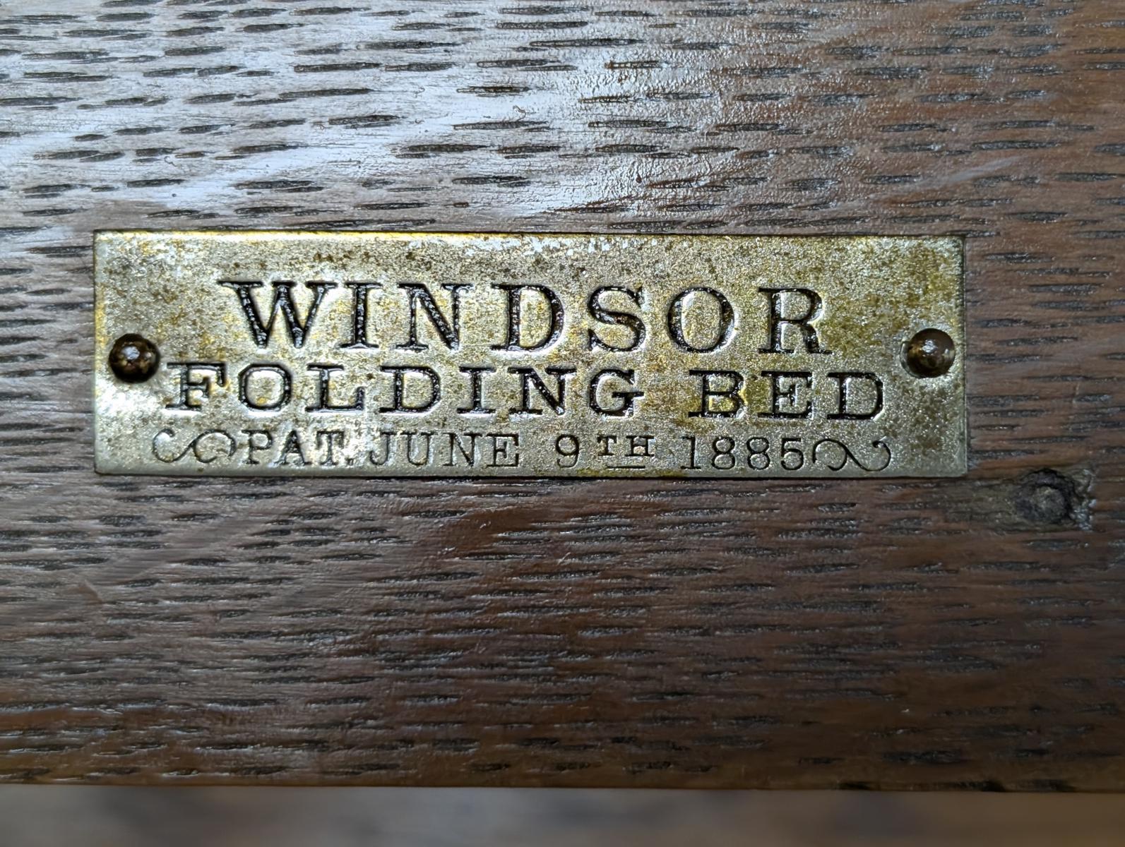 RARE Antique Victorian Windsor Folding Full Size Oak For Sale 8