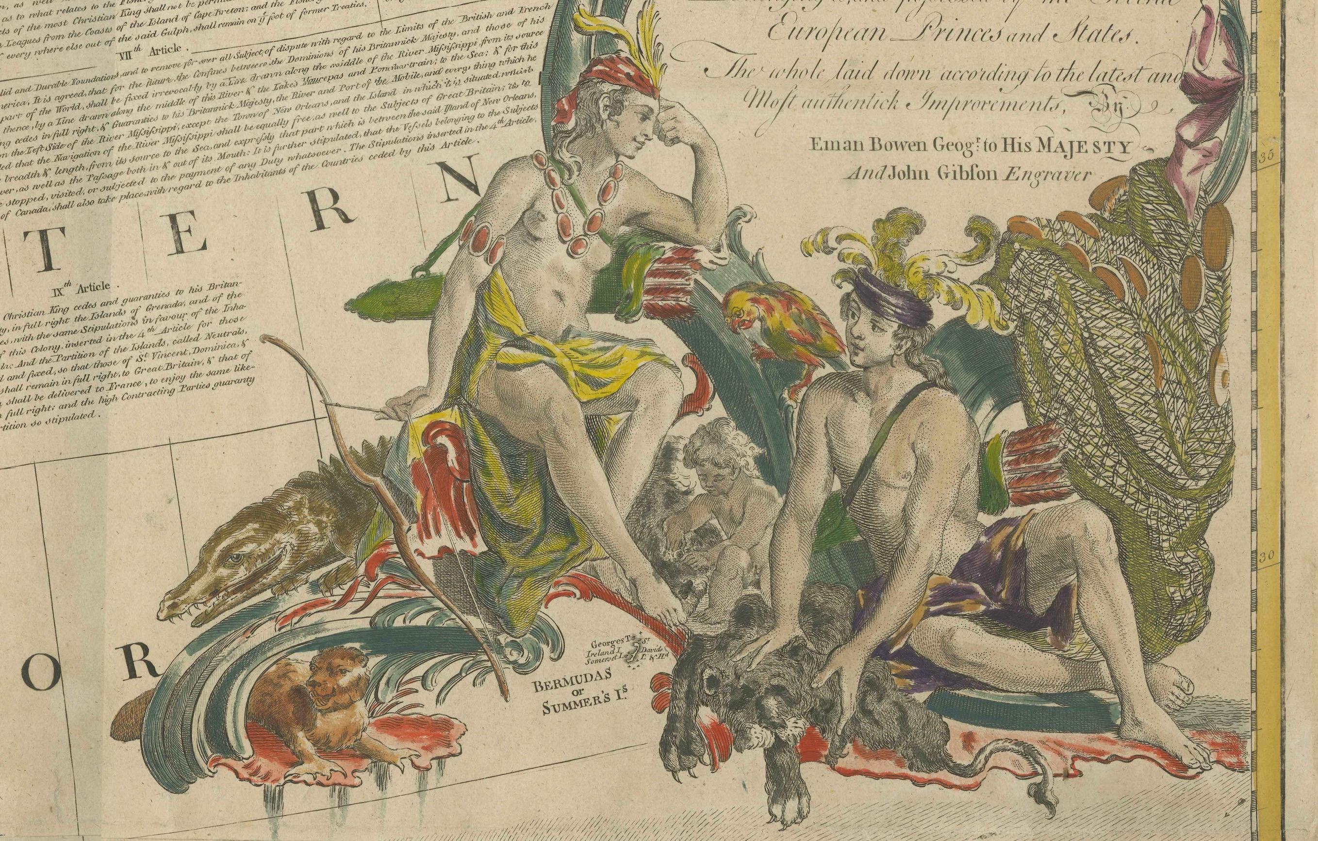 Seltene antike Wandkarte Nordamerikas: Französische und indische Kriegsgrenzen, 1793 im Angebot 2