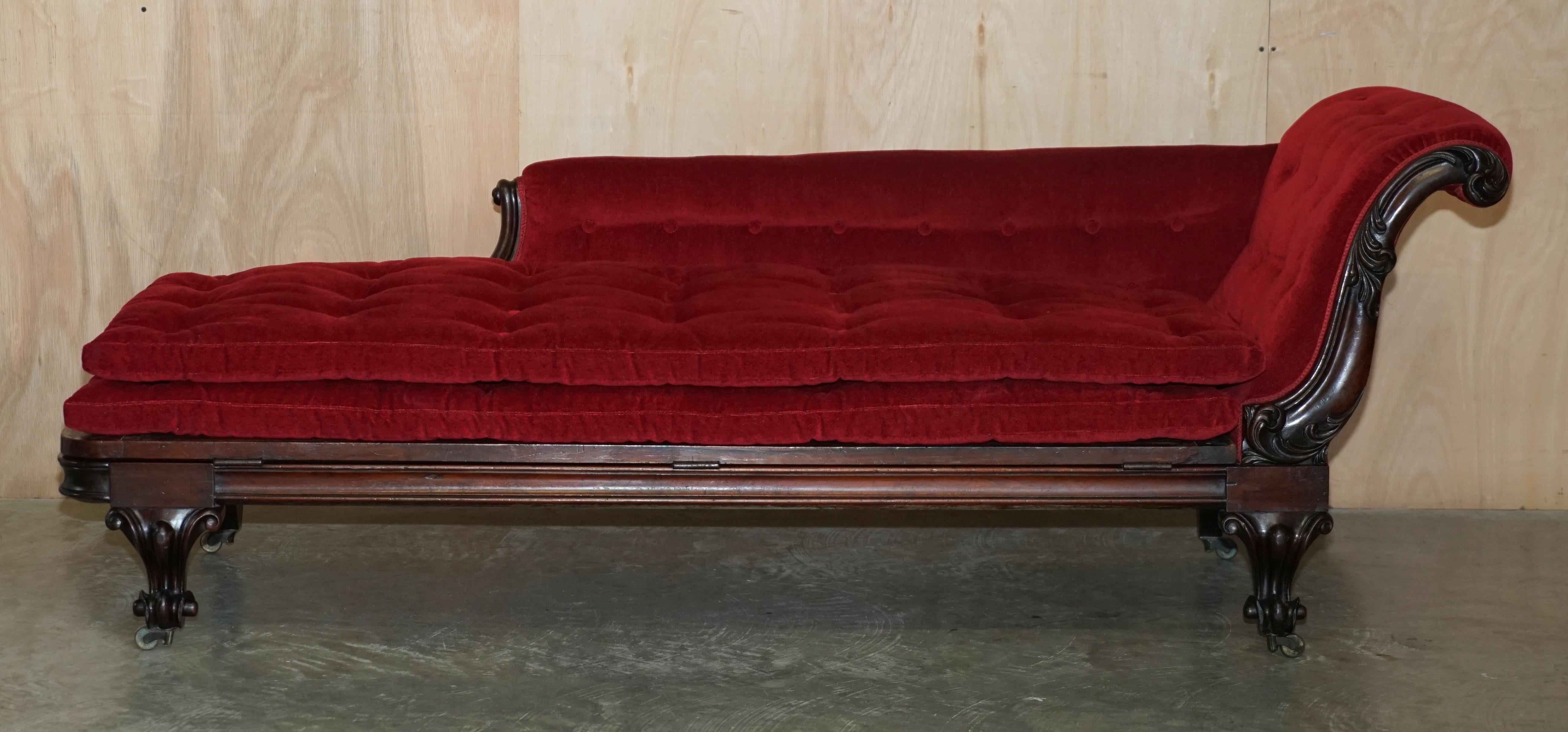 red victorian chaise lounge