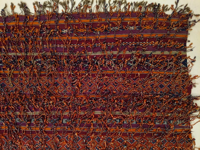 Tribal Rare Antique Zemmour Moroccan Berber Rug For Sale