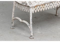 Raro sofá antiguo de hierro fundido recubierto de zinc de Peter Timmes 1895 Brooklyn, NY