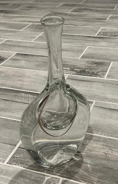 Rare Antonio da Ros Cenedese Sasso Murano Glass Vase with Internal Decoration