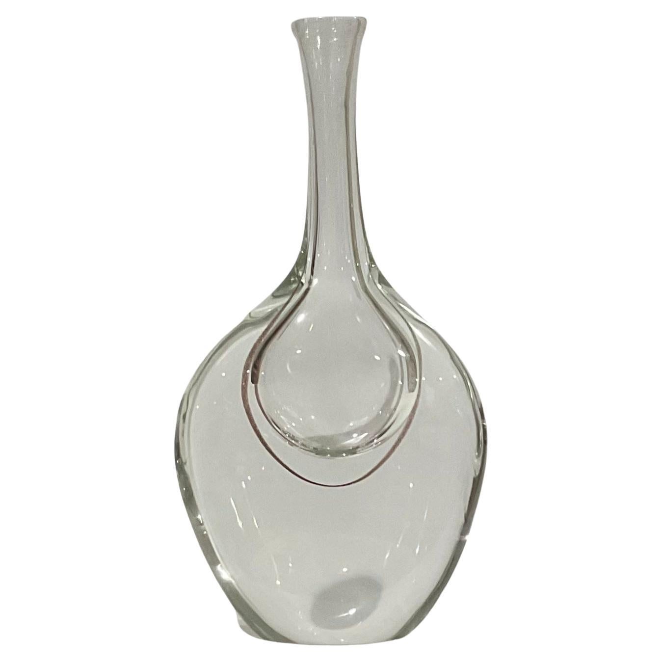 Rare Antonio da Ros Cenedese Sasso Murano Glass Vase with Internal Decoration For Sale