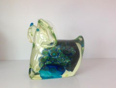 Rare Antonio Daros Murano Cenedese Murrine Sommerso Dog Da Ros