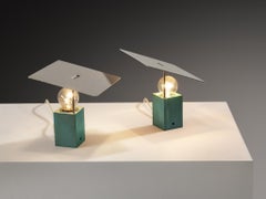 Rare Antonio Macchi For Arteluce Pair of '610' Table Lamps