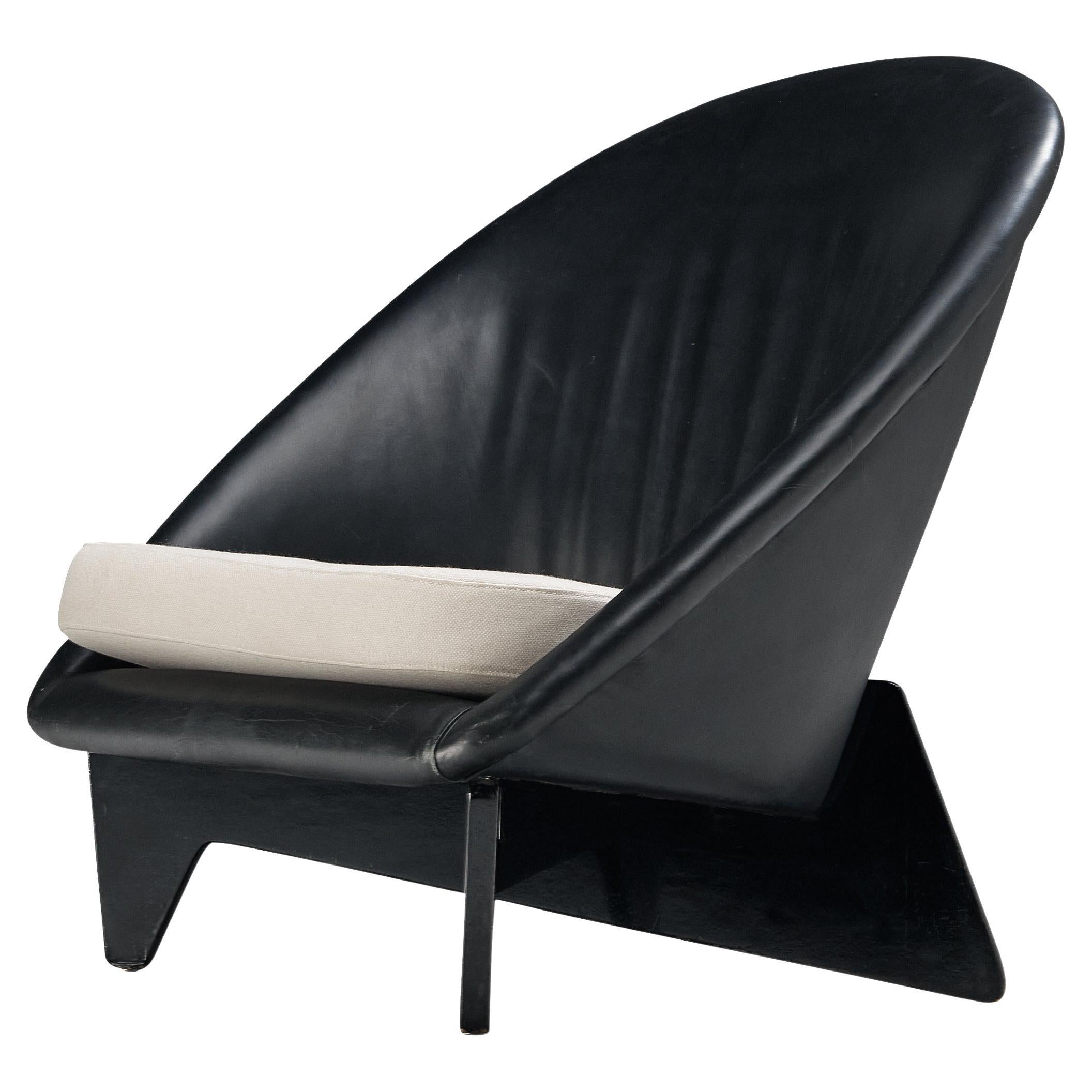 Rare Antti Nurmesniemi for Palace Hotel Lounge Chair in Black Upholstery