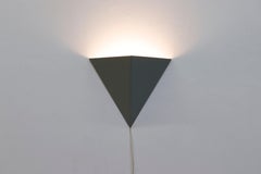 1970s Hoogervorst Pyramid Wall Sconce in Gray Enameled Metal for Anvia