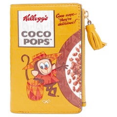rare ANYA HINDMARCH 2014 Runway Coco Pops embossed leather folding wallet