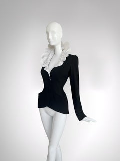 Rare Archival Thierry Mugler SS 1997 Jacket Dramatic Collar
