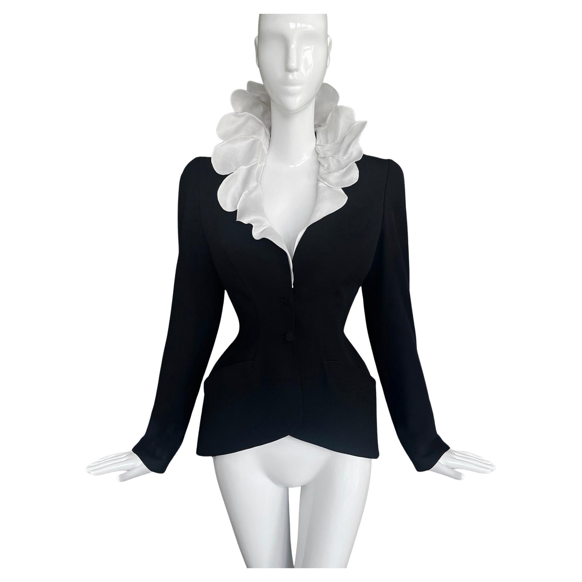 Rare Archival Thierry Mugler SS 1997 Jacket Dramatic Collar