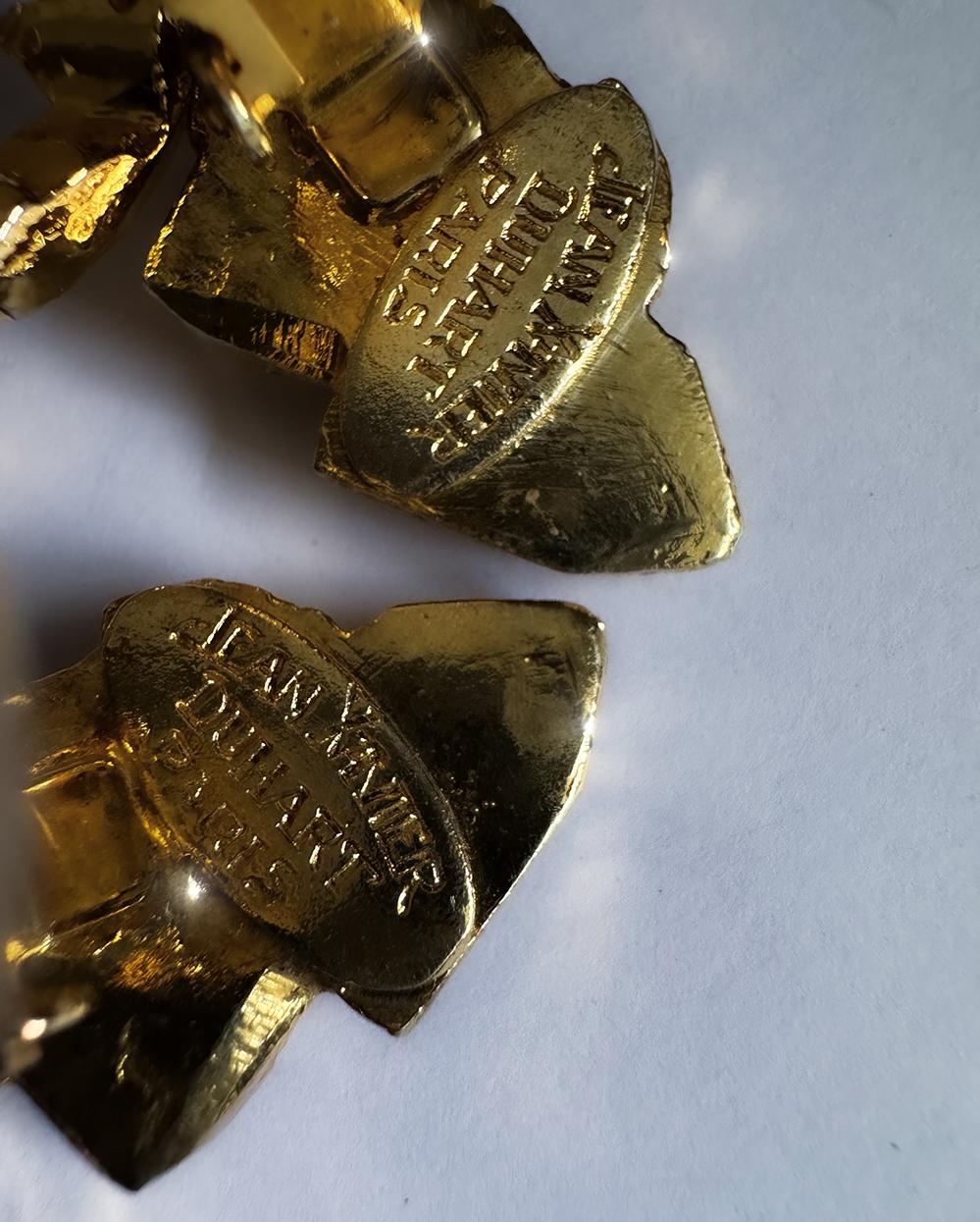 Xavier Duhart, boucles d'oreilles pendantes d'archives rares en cristal, grande déclaration en vente 1