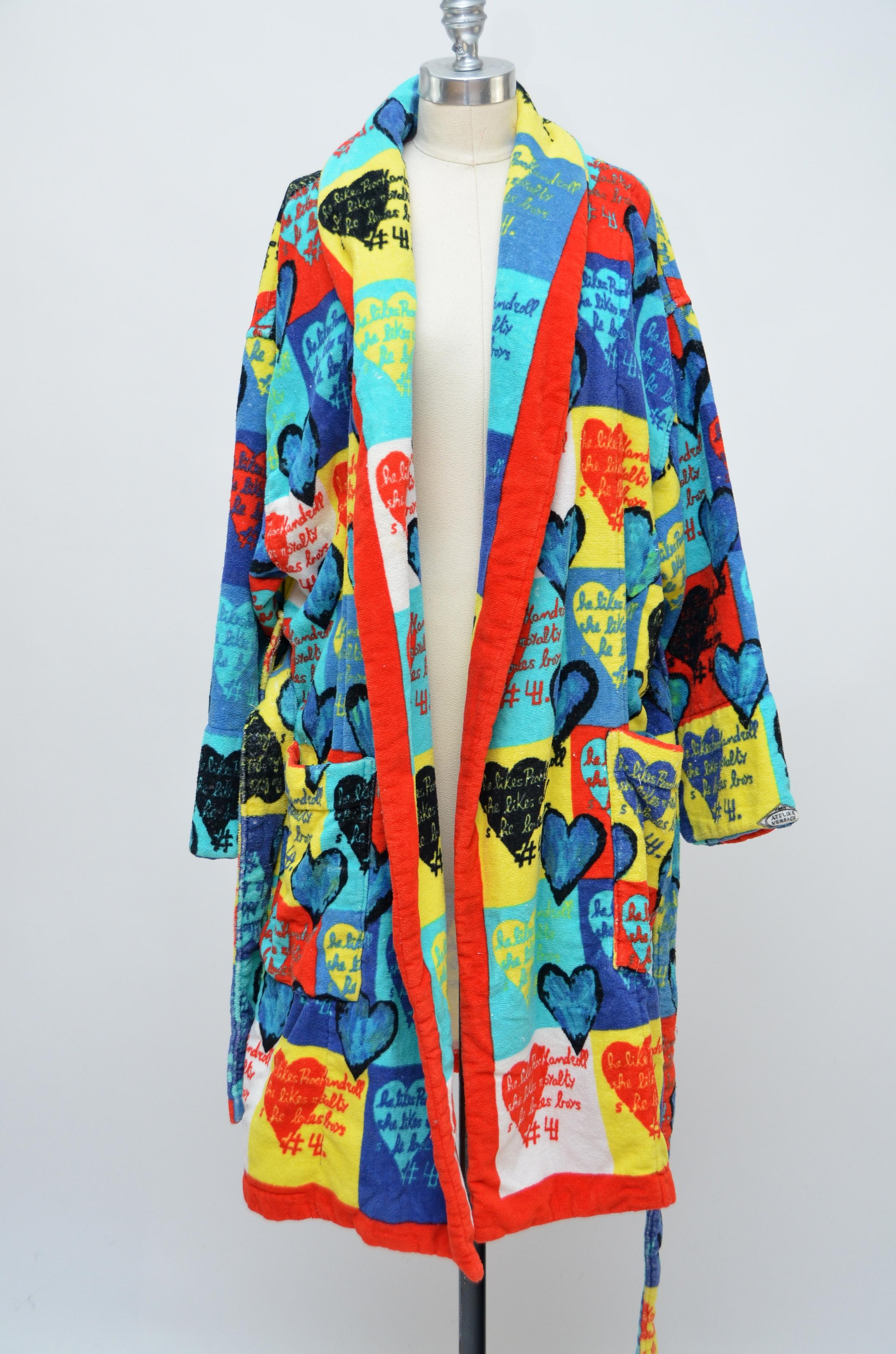 colorful versace robe