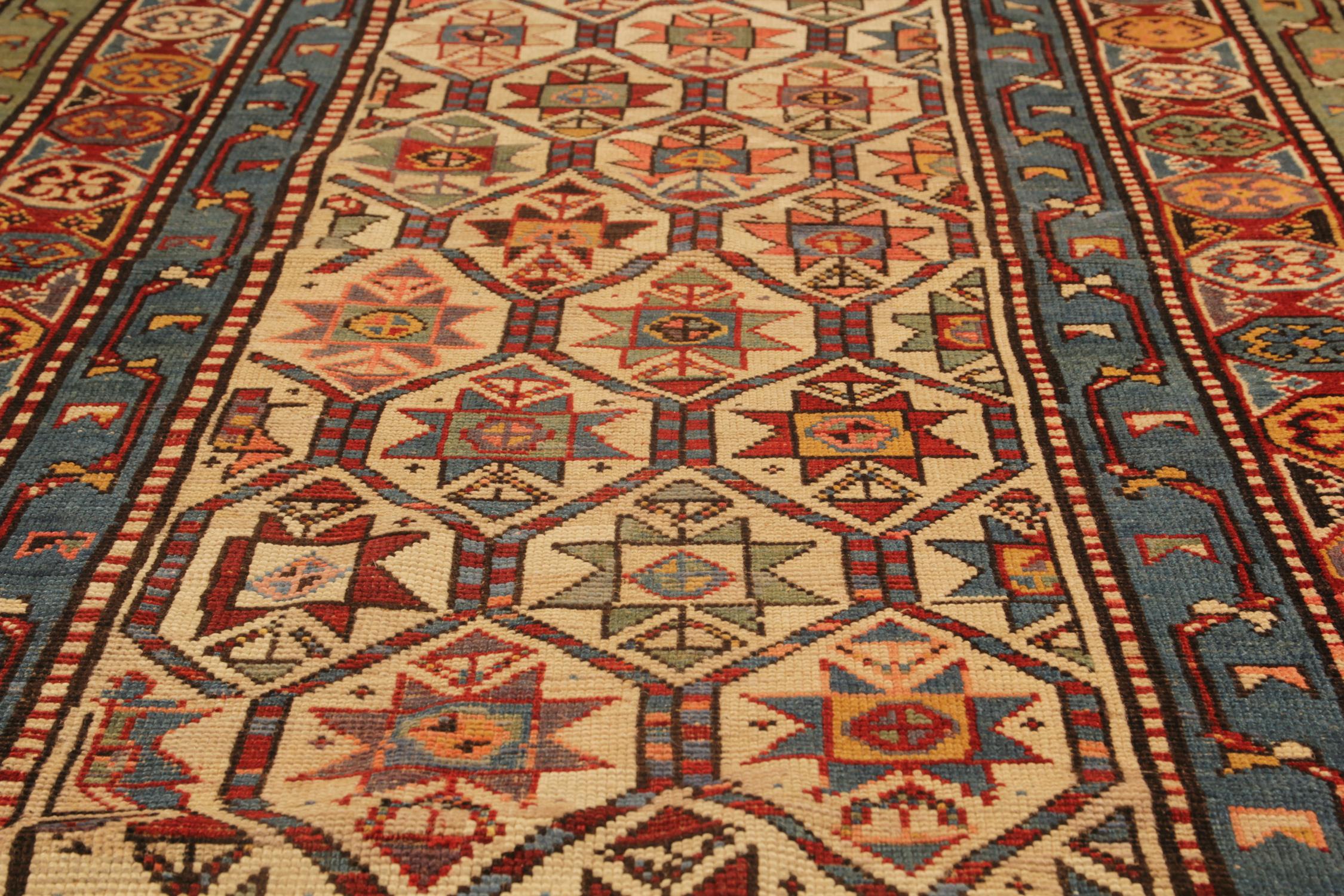 Vegetable Dyed Rare Handmade Antique Rugs Caucasian Carpet Traditional Rug 