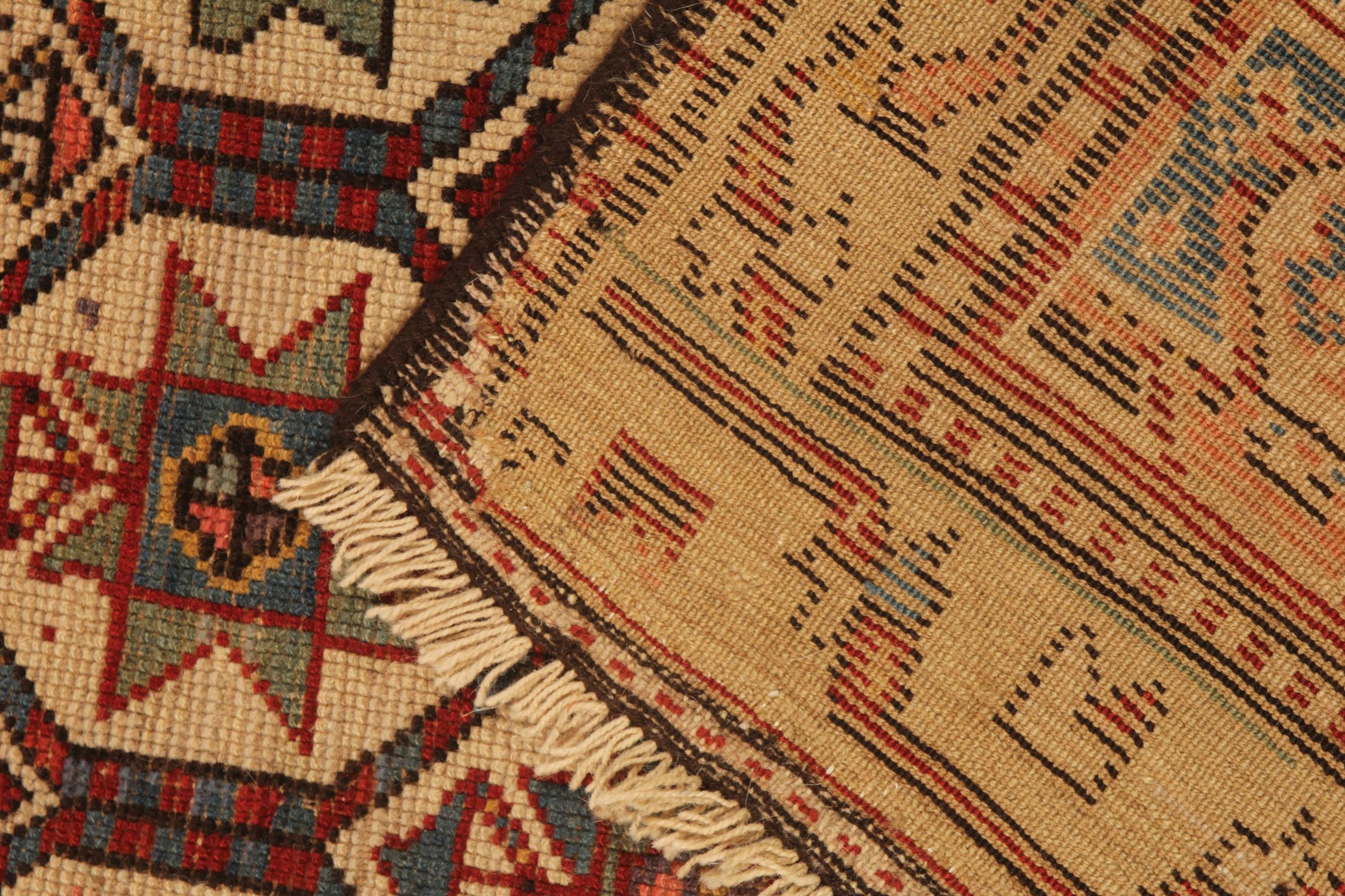 Rare Handmade Antique Rugs Caucasian Carpet Traditional Rug  In Excellent Condition In Hampshire, GB