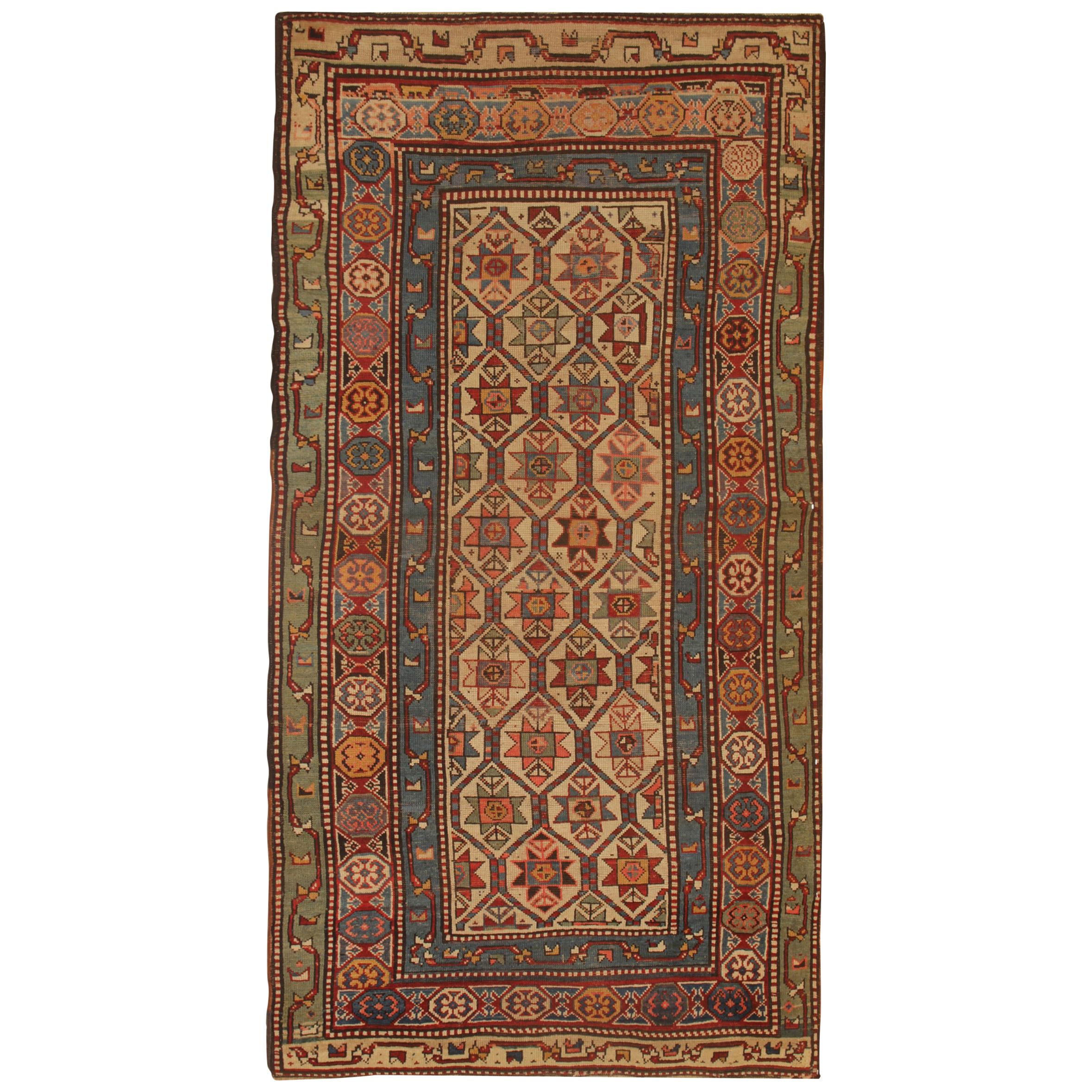 Rare Handmade Antique Rugs Caucasian Carpet Traditional Rug 