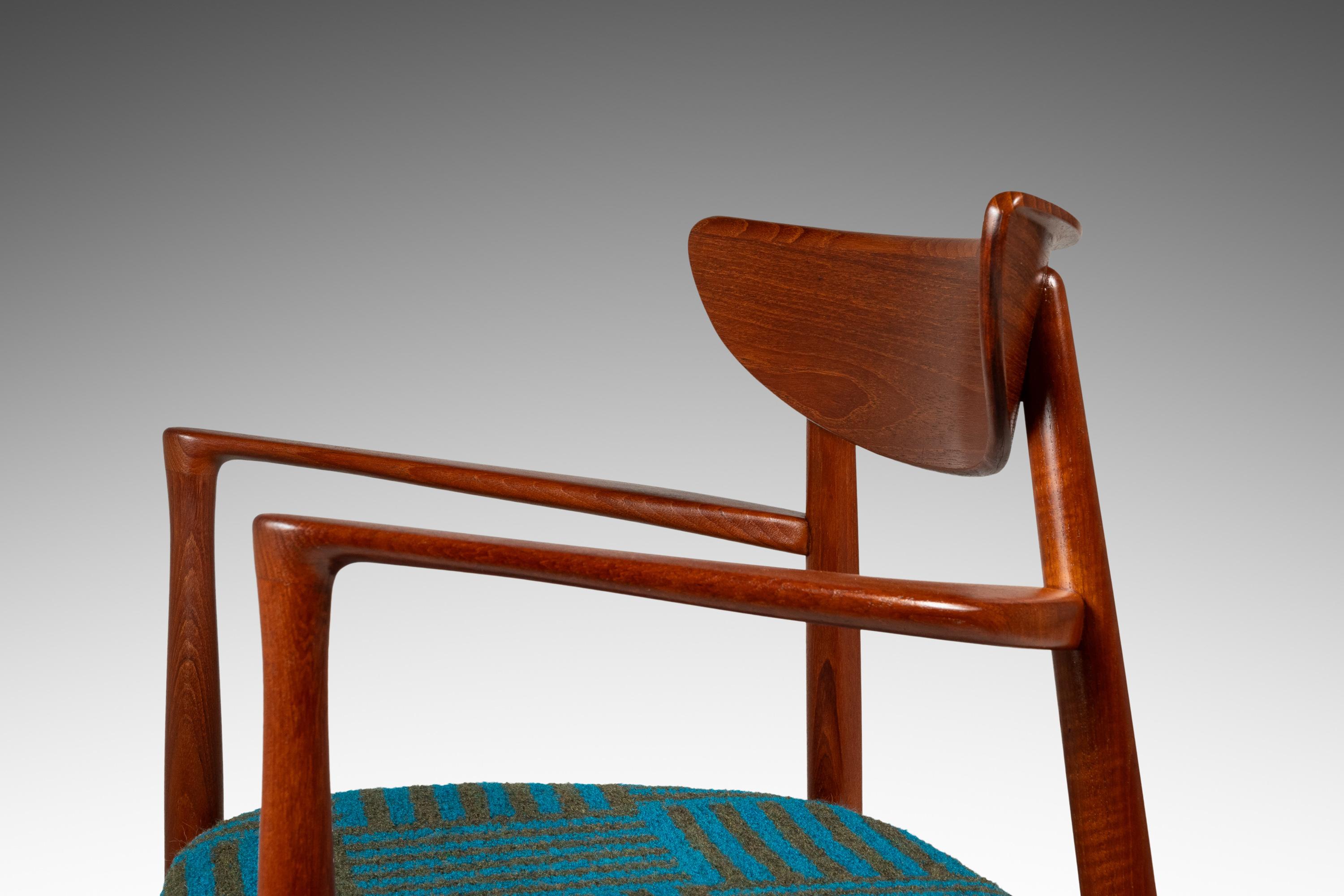 Rara sedia da tavolo e da braccio, Harry Østergaard, Randers Møbelfabrik, Danimarca, anni '60 circa in vendita 5