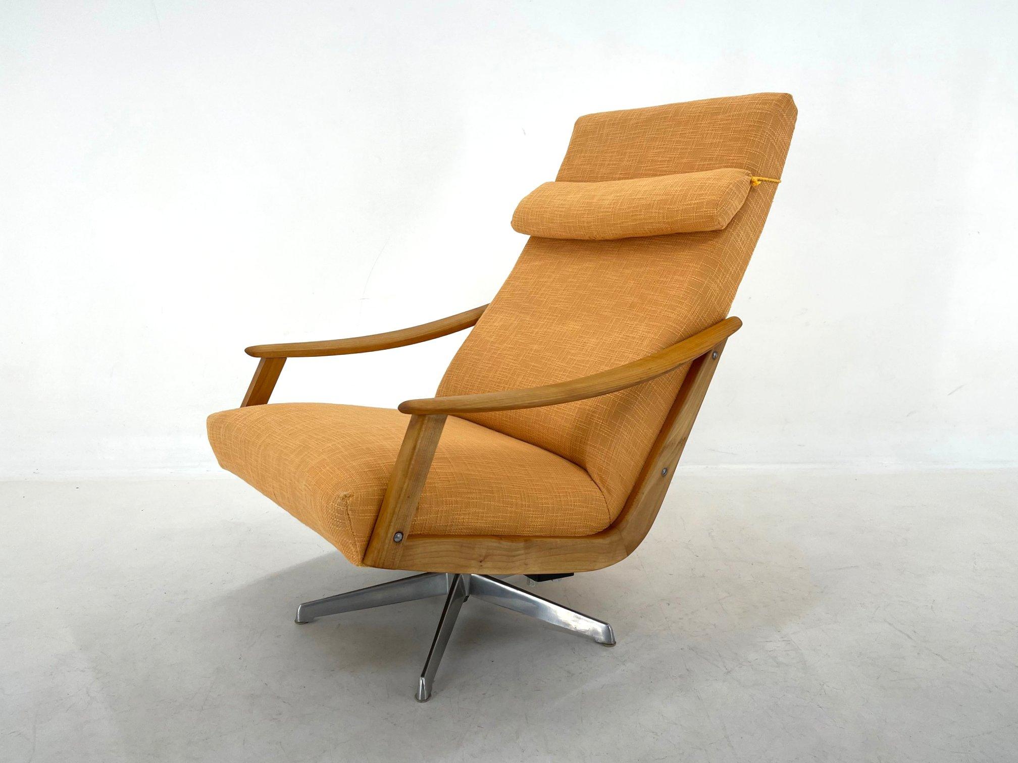 Mid-Century Modern Rare Armchair by Adolf Wrenger, Germany, 1950's For Sale