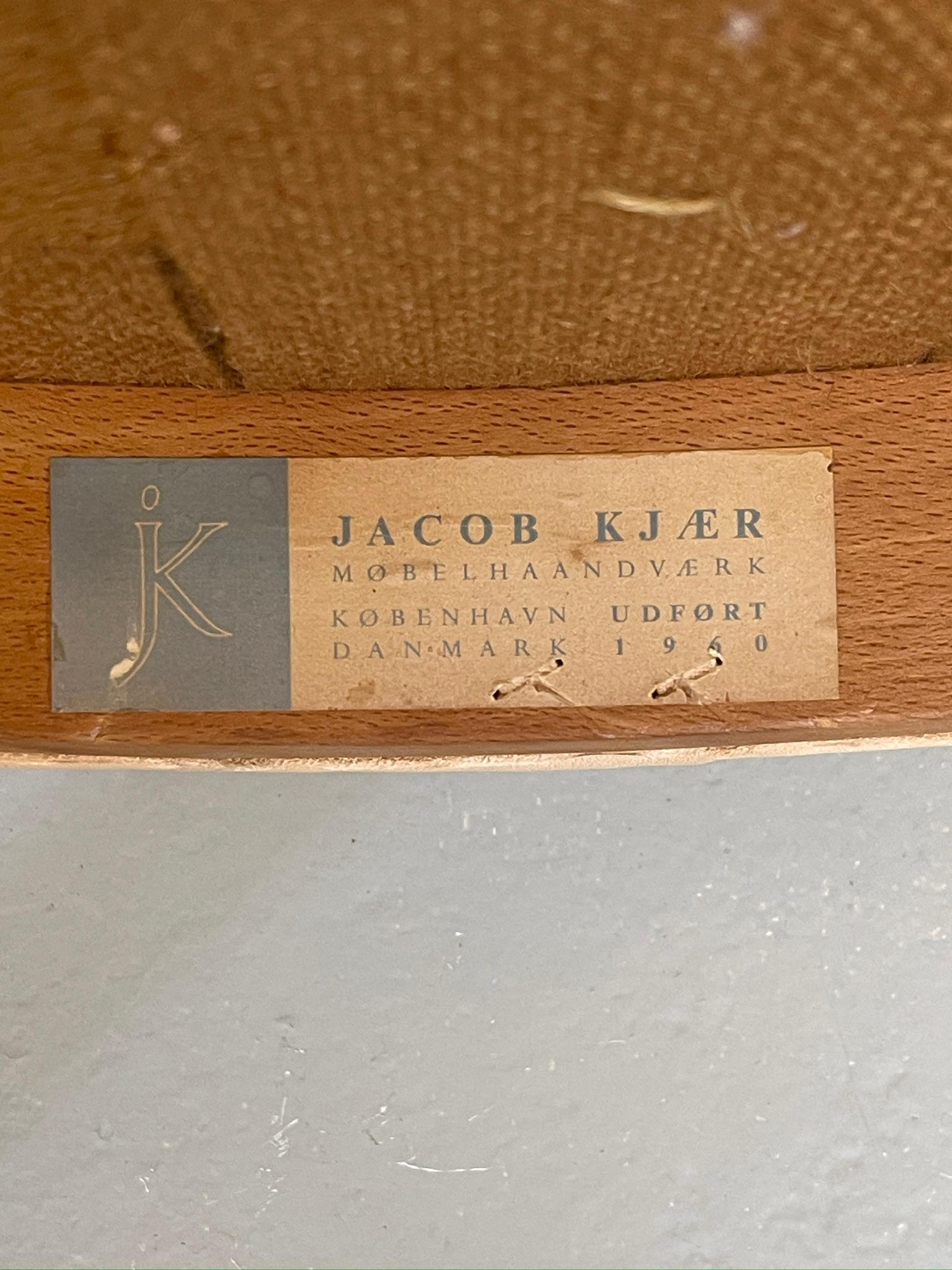 Raro sillón del maestro ebanista Jacob Kjaer Møbelhaandværk Dinamarca 1960 en venta 9
