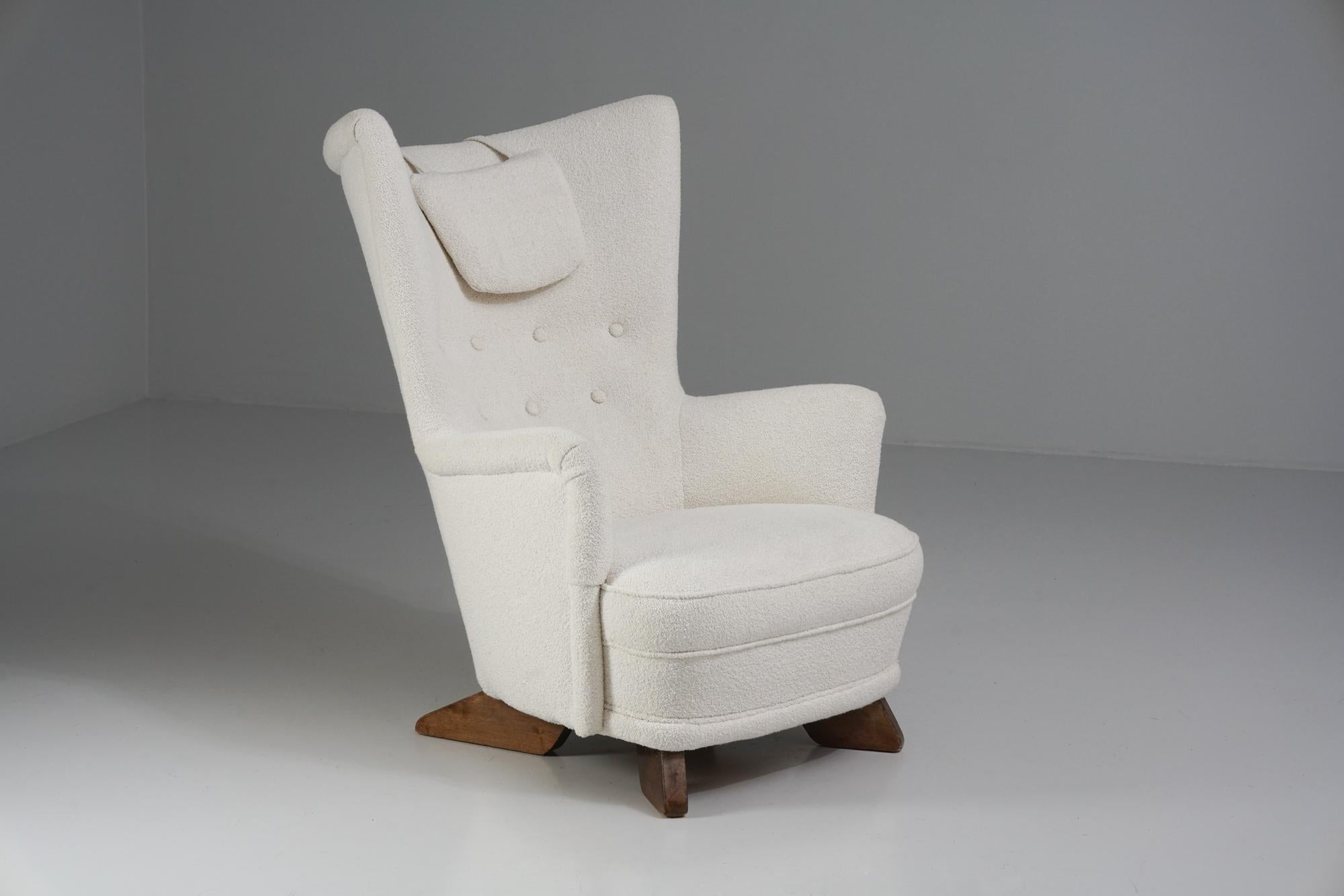 Sillón raro, Carl-Gustaf Hiort af Ornäs, Hiort Tuote Puunveisto, década de 1940 Manchado en venta
