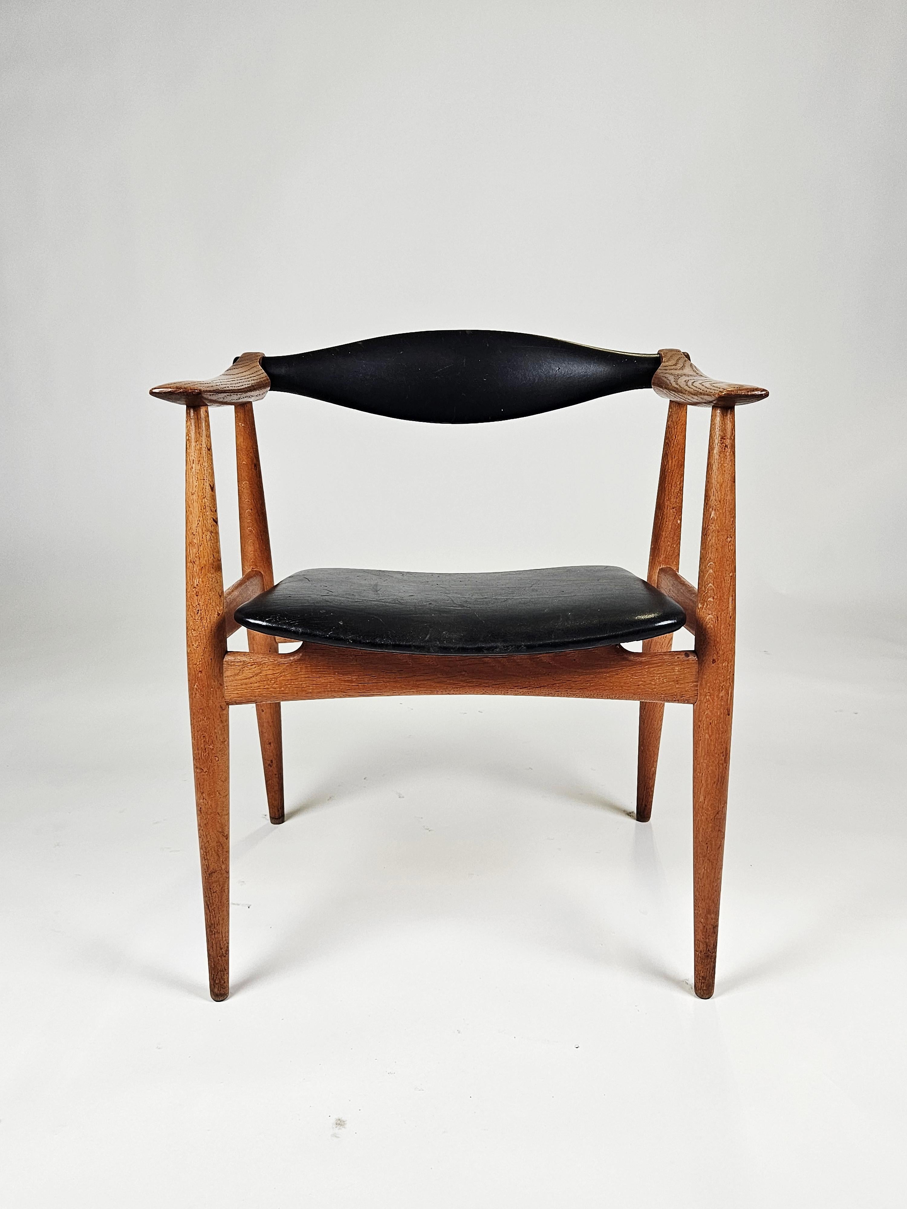 Scandinave moderne Rare fauteuil 'CH-34' de Hans J. Wegner, Carl Hansen & Son, Danemark, années 1960 en vente