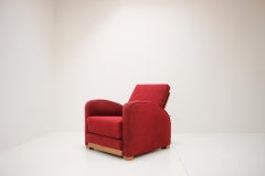 Raro sillón de diseño de Jindřich Halabala Modelo H-282, Checoslovaquia