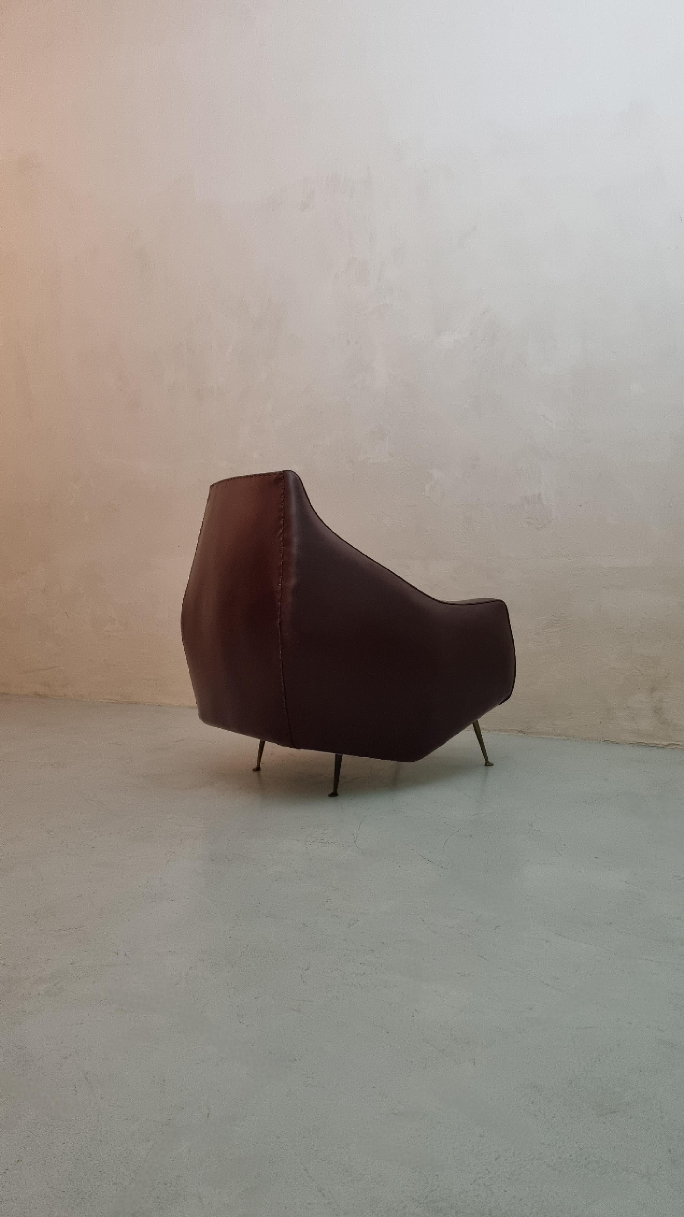Mid-Century Modern Rare fauteuil conçu par Guglielmo Veronesi pour Lenzi 1954 en vente