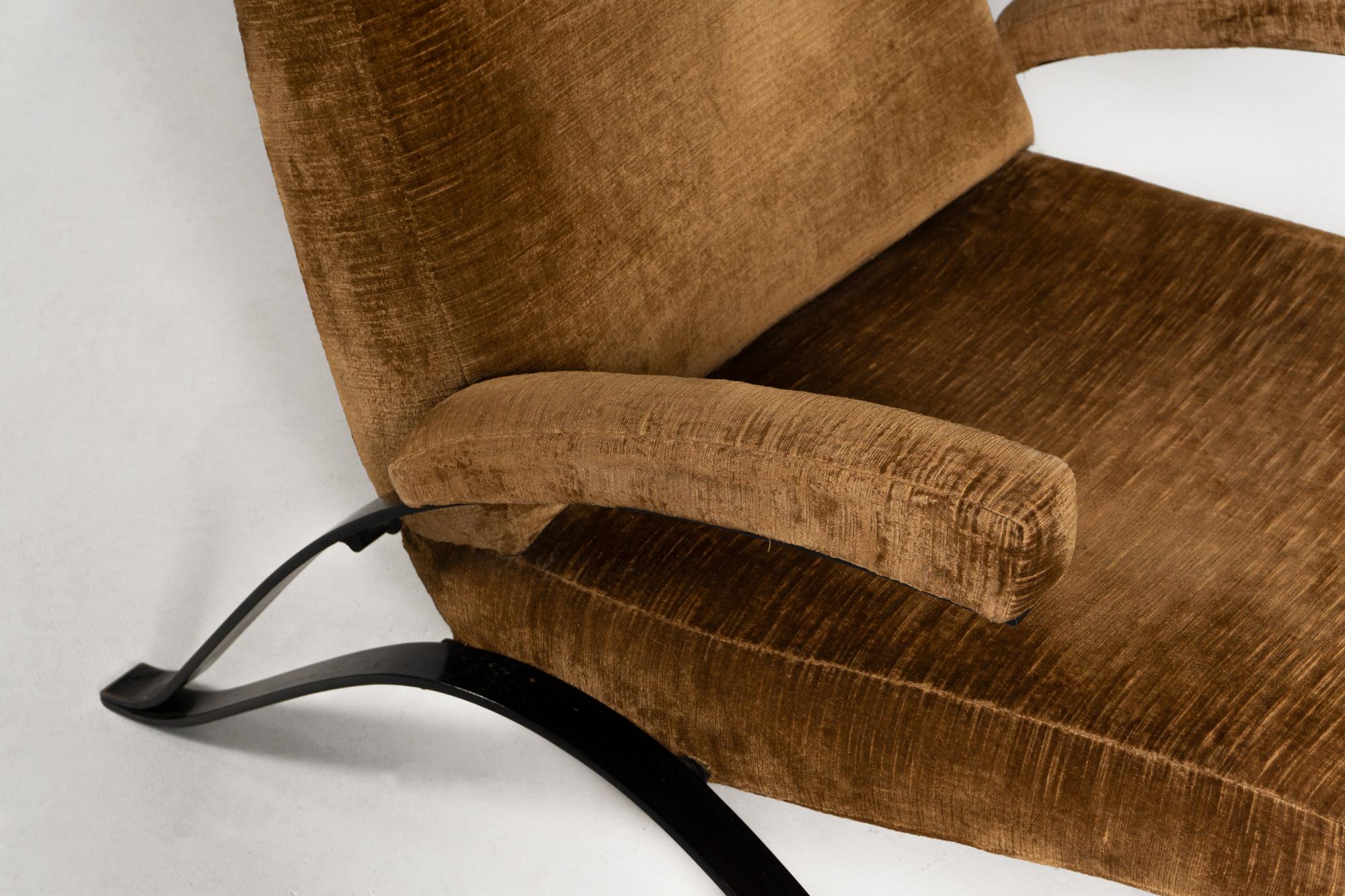 Italian Rare armchair, Gastone Rinaldi, 1960 For Sale