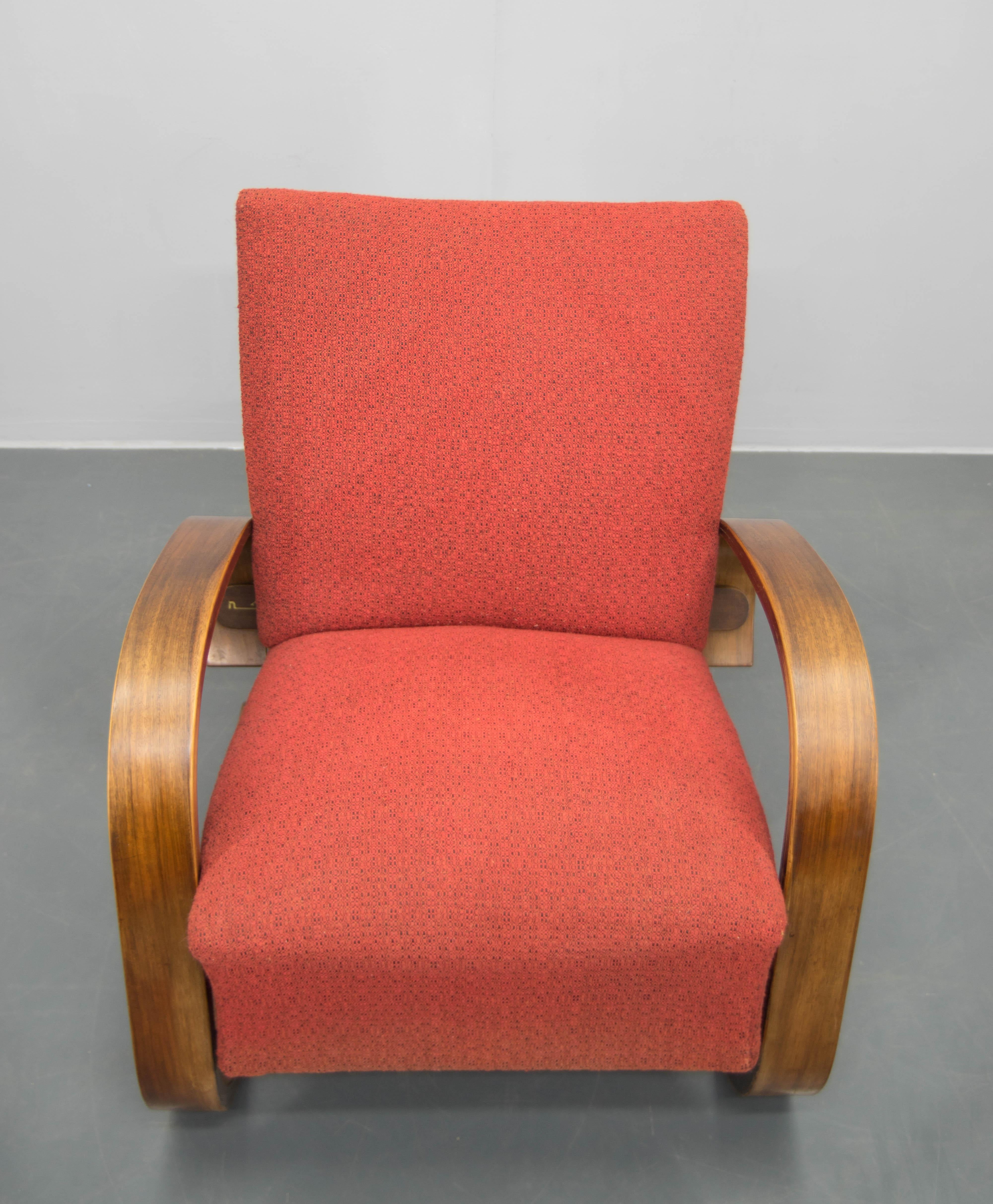 Rare Armchair in Alvar Alto Style by Navratil, 1930s, Labeled For Sale 4