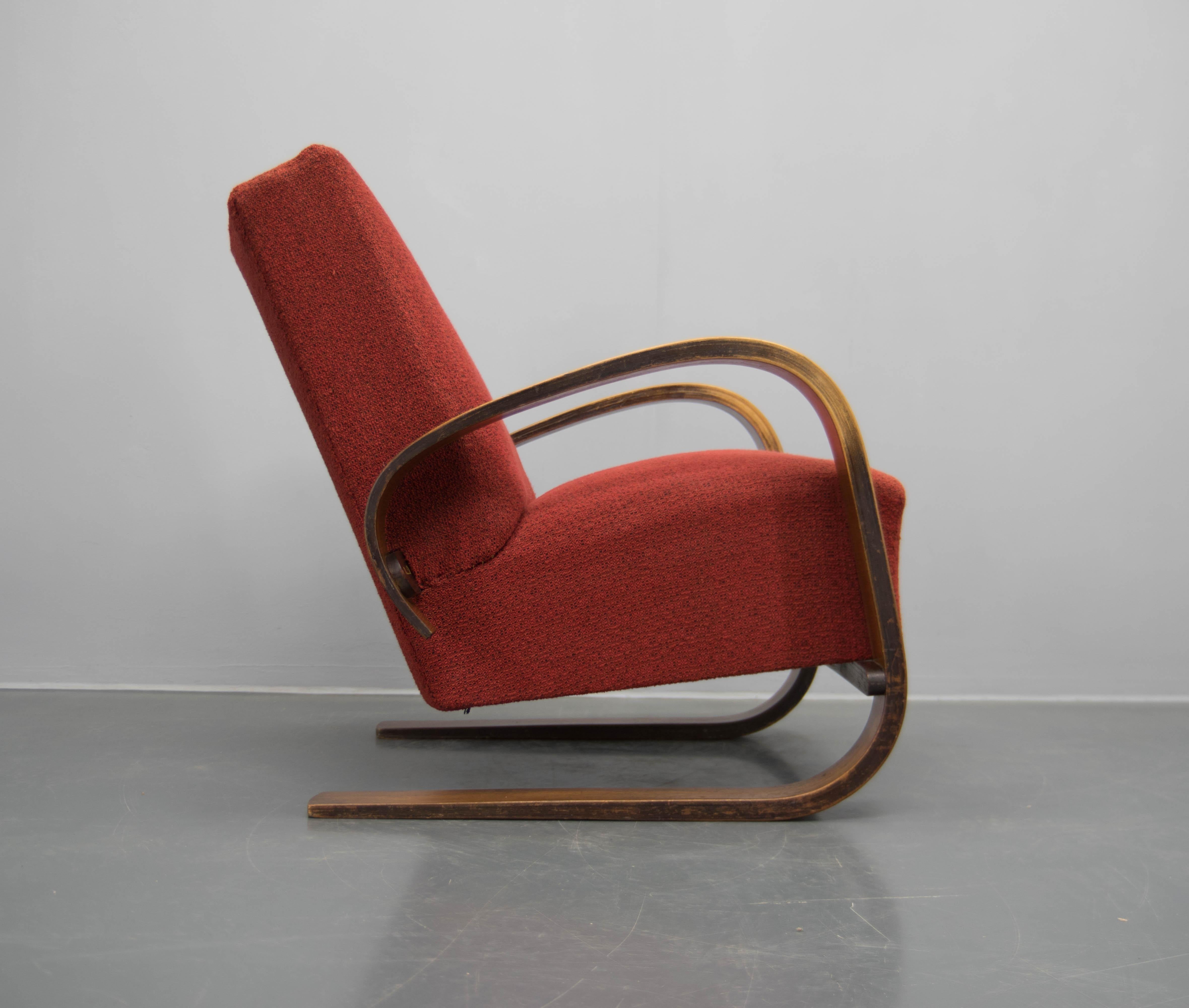 Rare Armchair in Alvar Alto Style by Navratil, 1930s, Labeled For Sale 2
